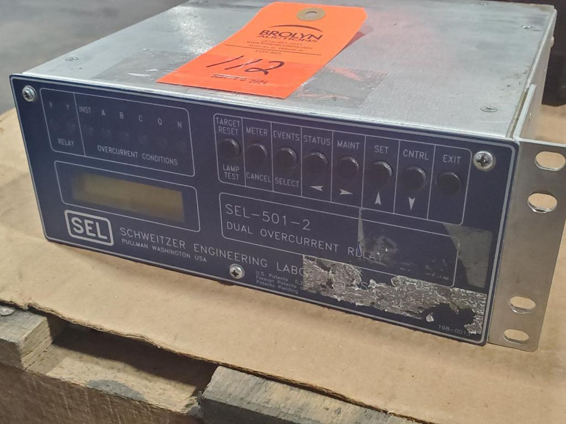 SEL Schweitzer Engineering Laboratories SEL-501-2 dual overcurrent relay. P/N: 0501203X561XXB. - Image 4 of 7