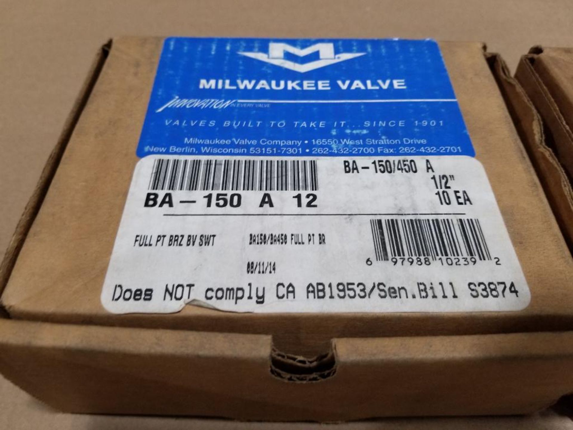 Assorted Milwaukee bronze ball valve. - Image 4 of 9