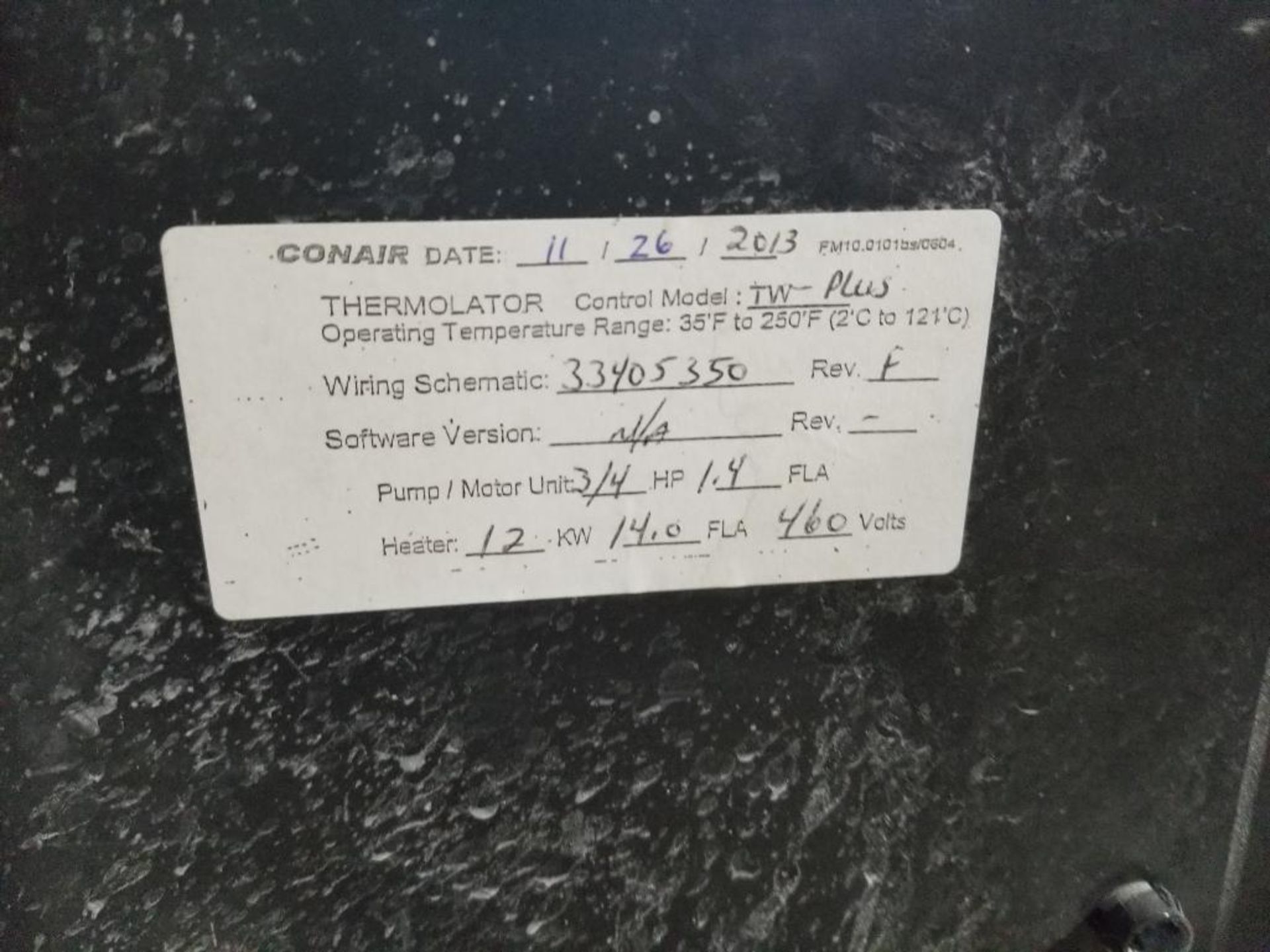 Conair Thermolator TW-PLUS. 3PH 460V. - Image 6 of 8