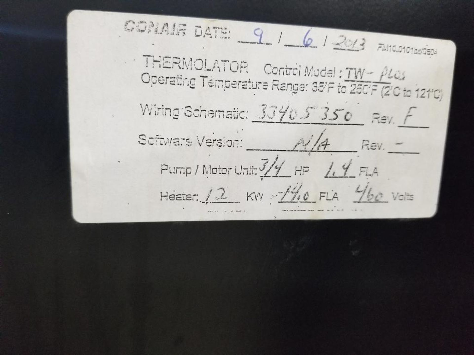 Conair Thermolator TW-PLUS. 3PH 460V. - Bild 7 aus 7