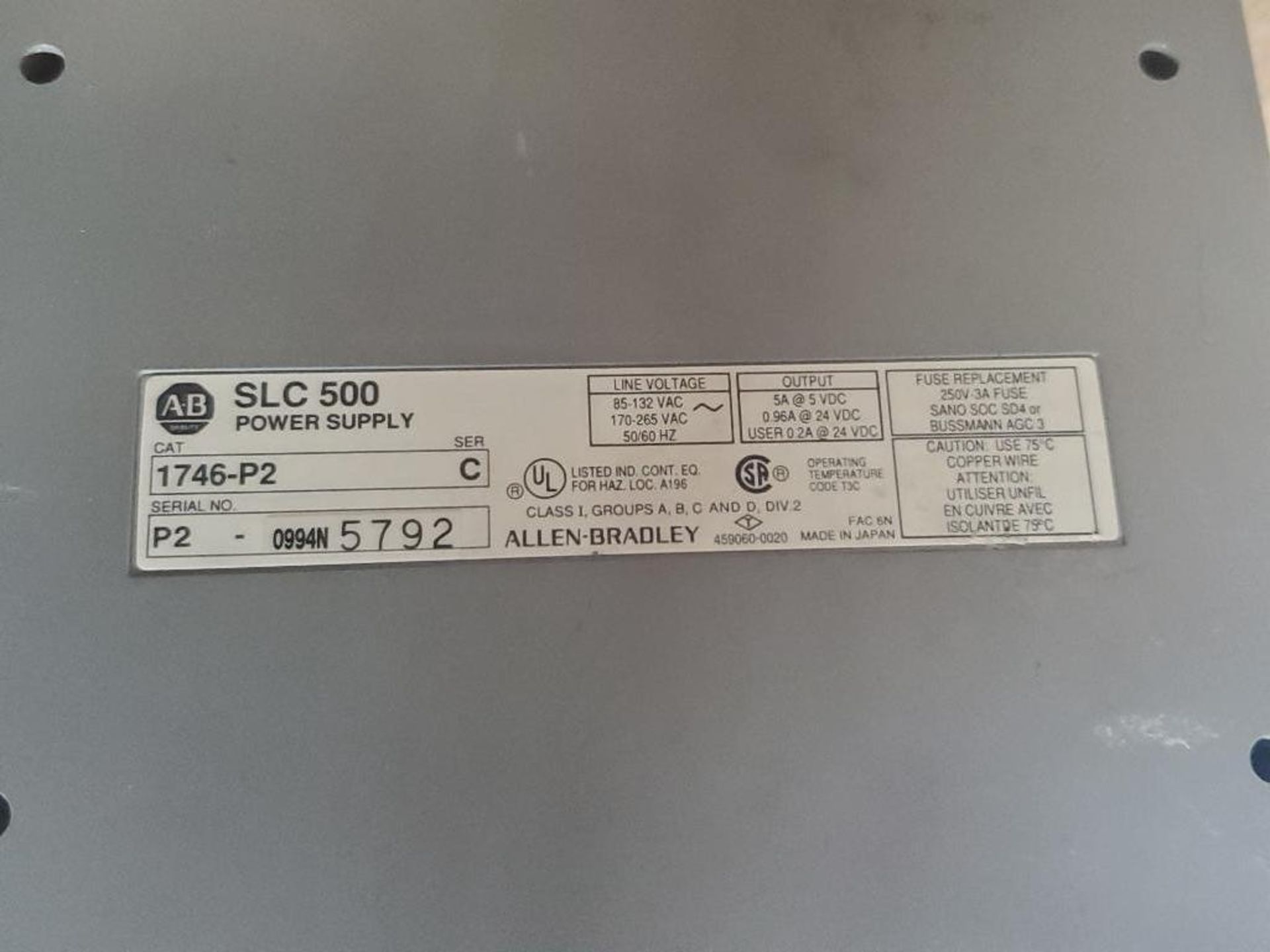 Assorted Allen Bradley SLC500 programmable controller rack. - Image 11 of 12