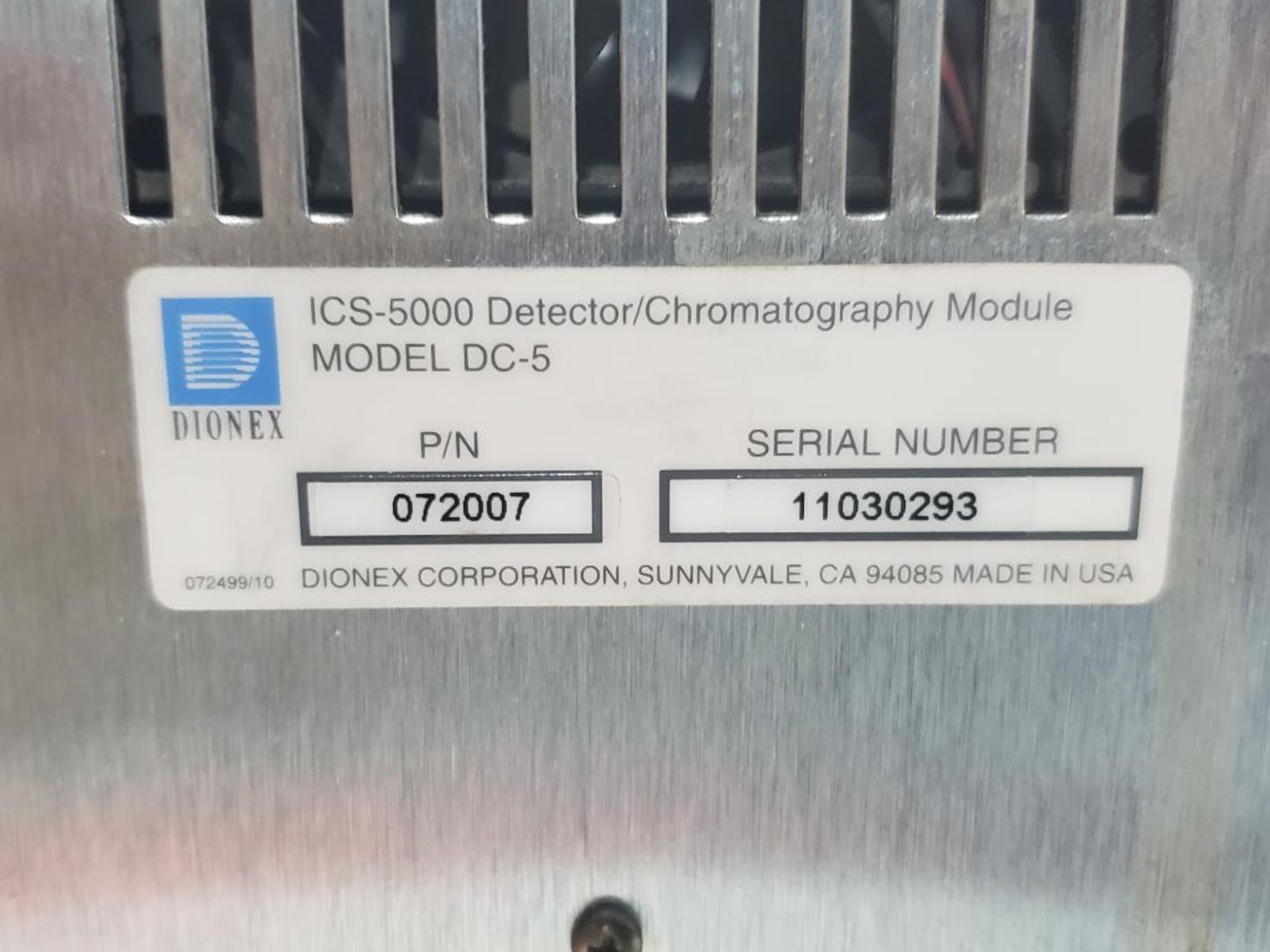 Dionex Model ICS-5000 Ion Chromatography System. - Image 12 of 12