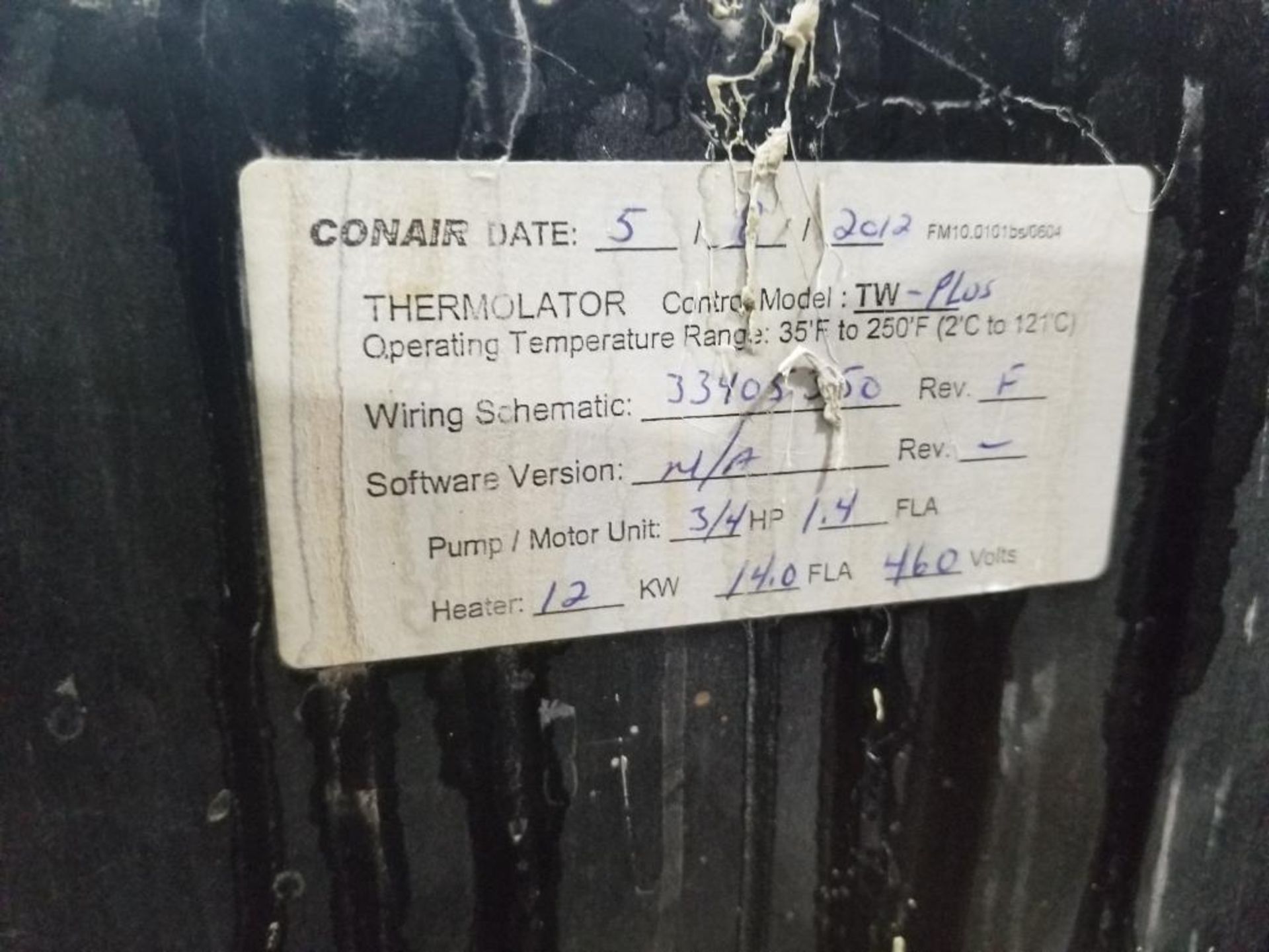 Conair Thermolator TW-PLUS. 3PH 460V. - Image 7 of 8