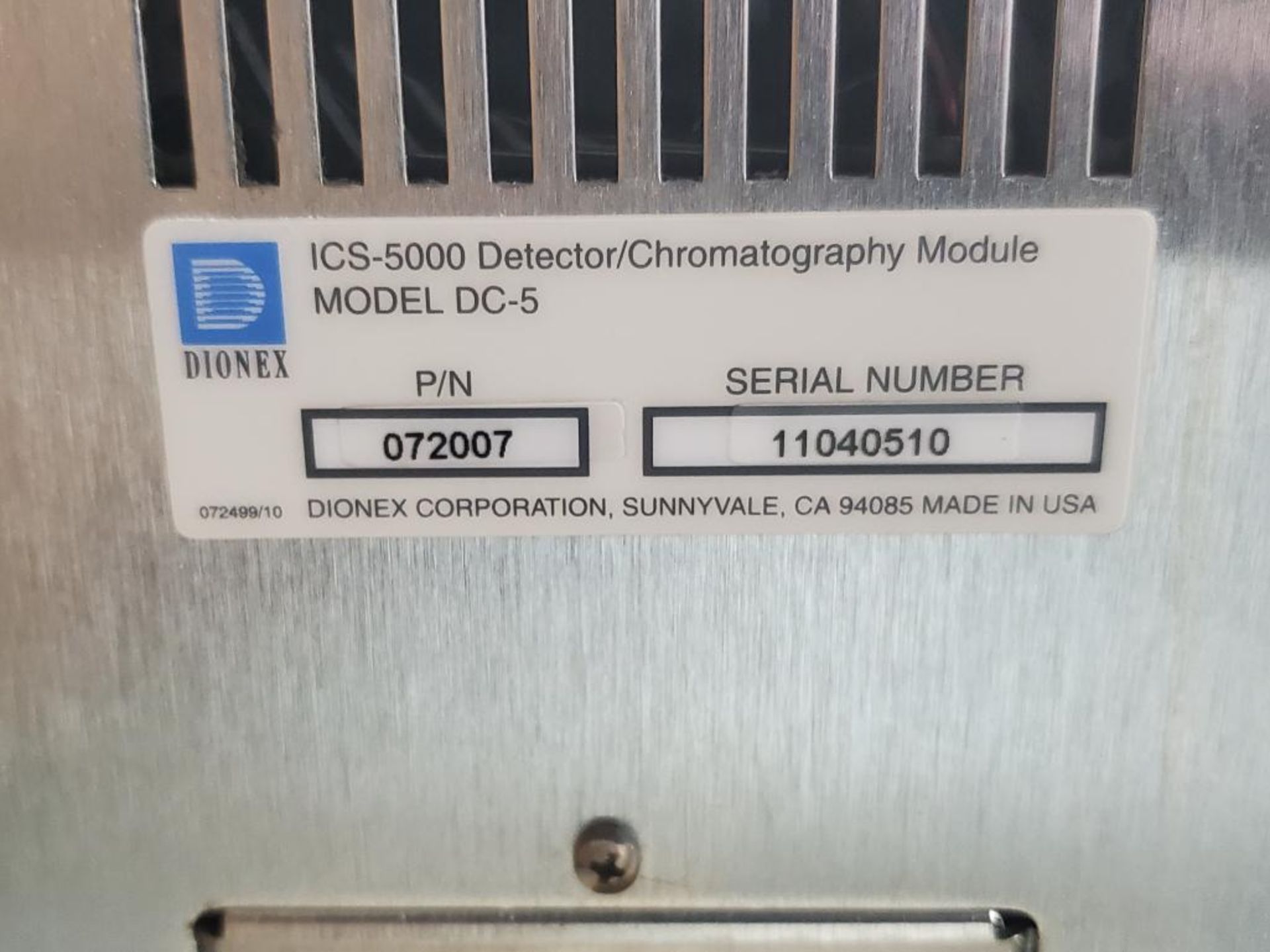 Dionex Model ICS-5000 Ion Chromatography System. - Image 8 of 8