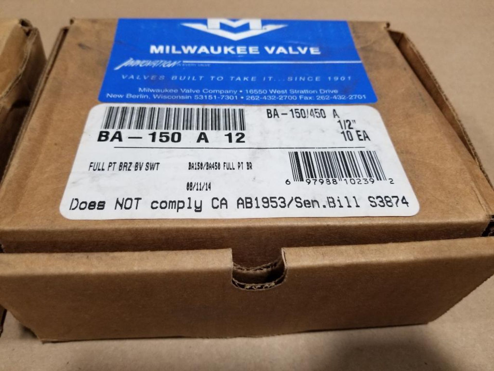 Assorted Milwaukee bronze ball valve. - Image 2 of 9