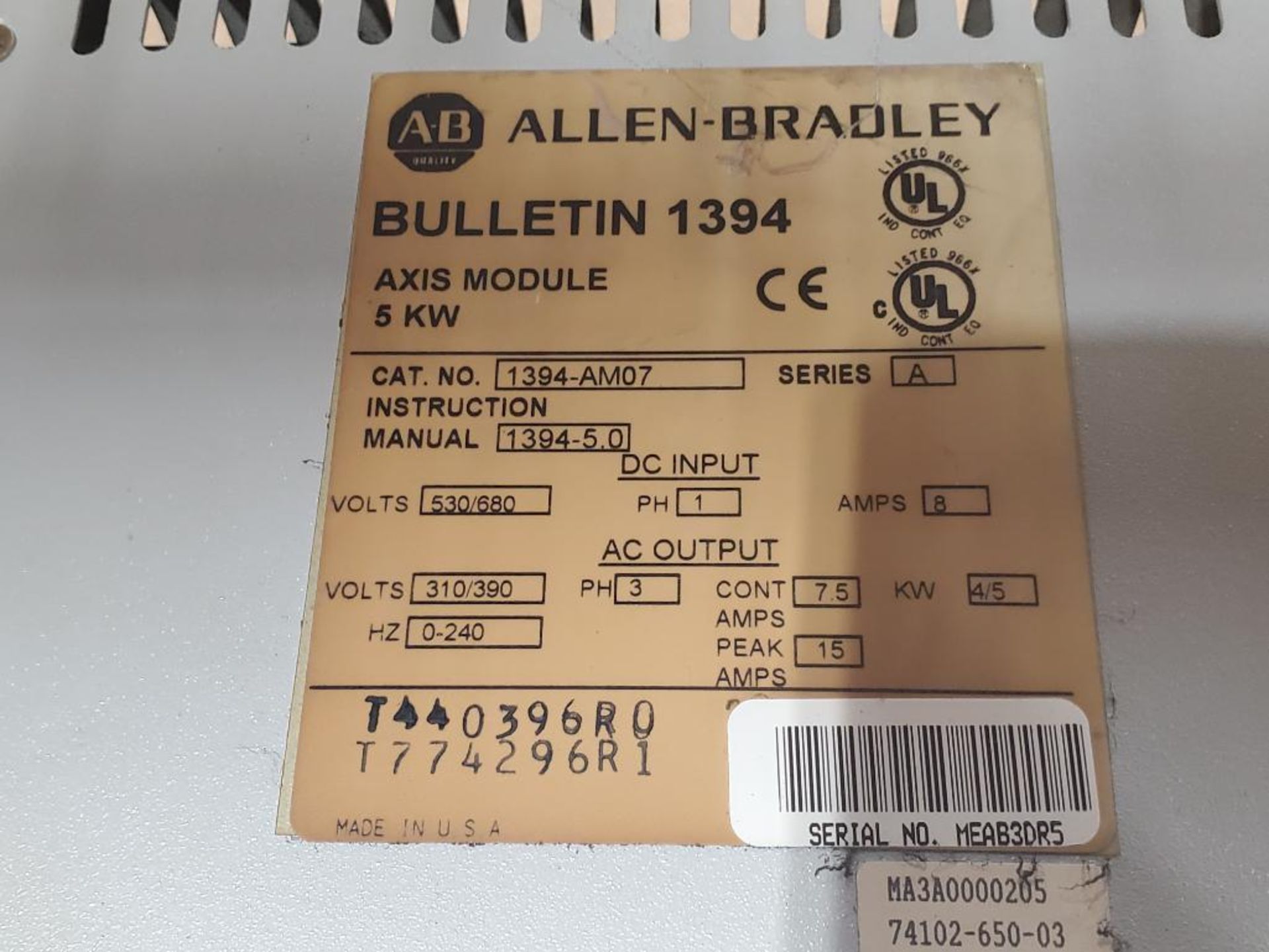 *Parts / Repairable* - Allen Bradley servo drive. - Image 2 of 4