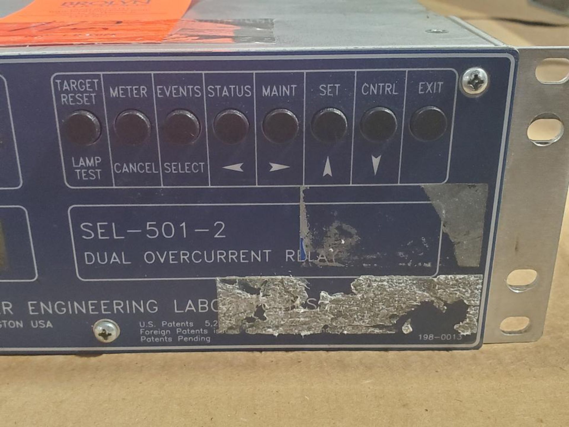 SEL Schweitzer Engineering Laboratories SEL-501-2 dual overcurrent relay. P/N: 0501203X561XXB. - Image 3 of 7