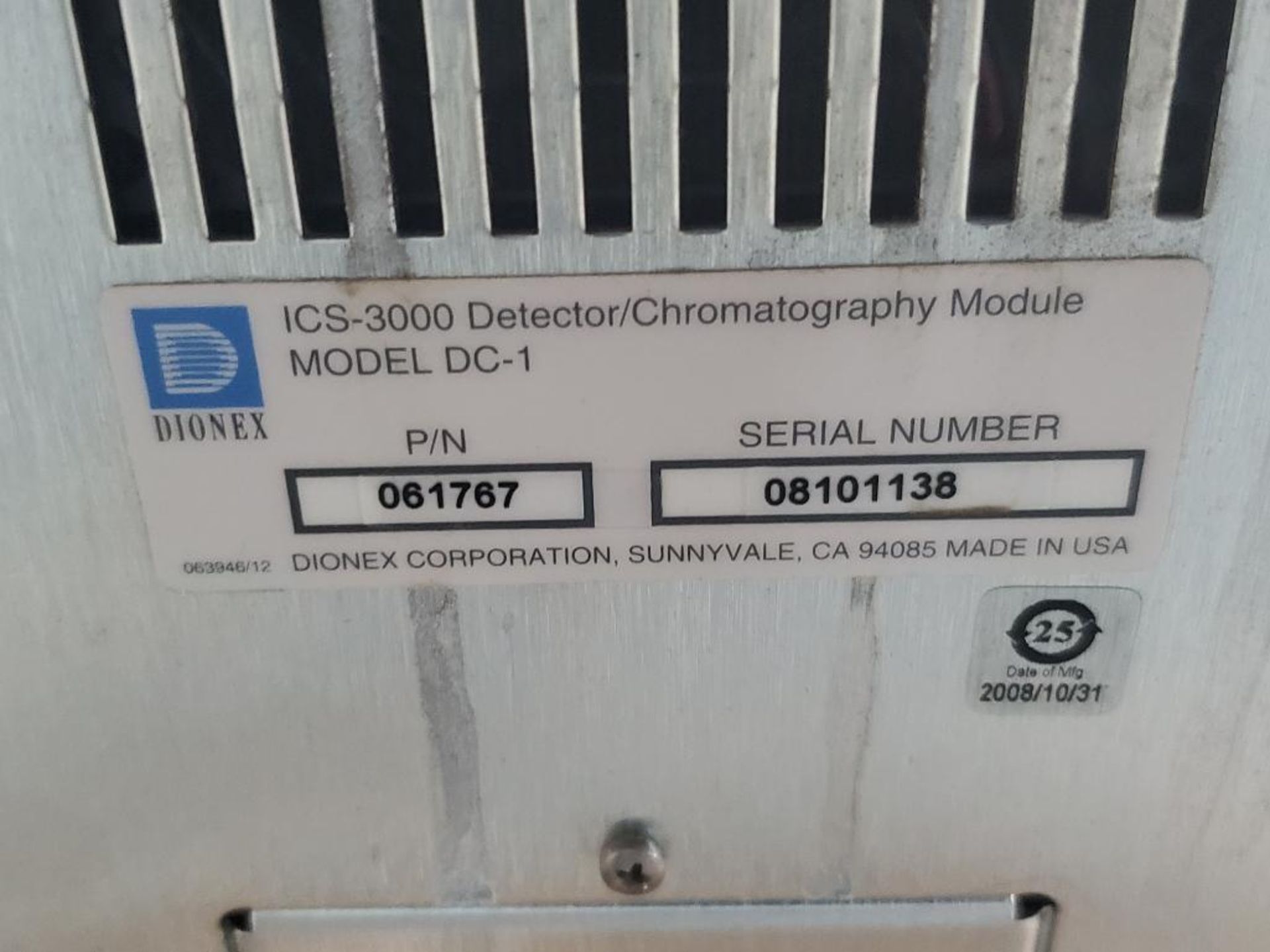 Dionex Model ICS-3000 Ion Chromatography System. - Image 8 of 8