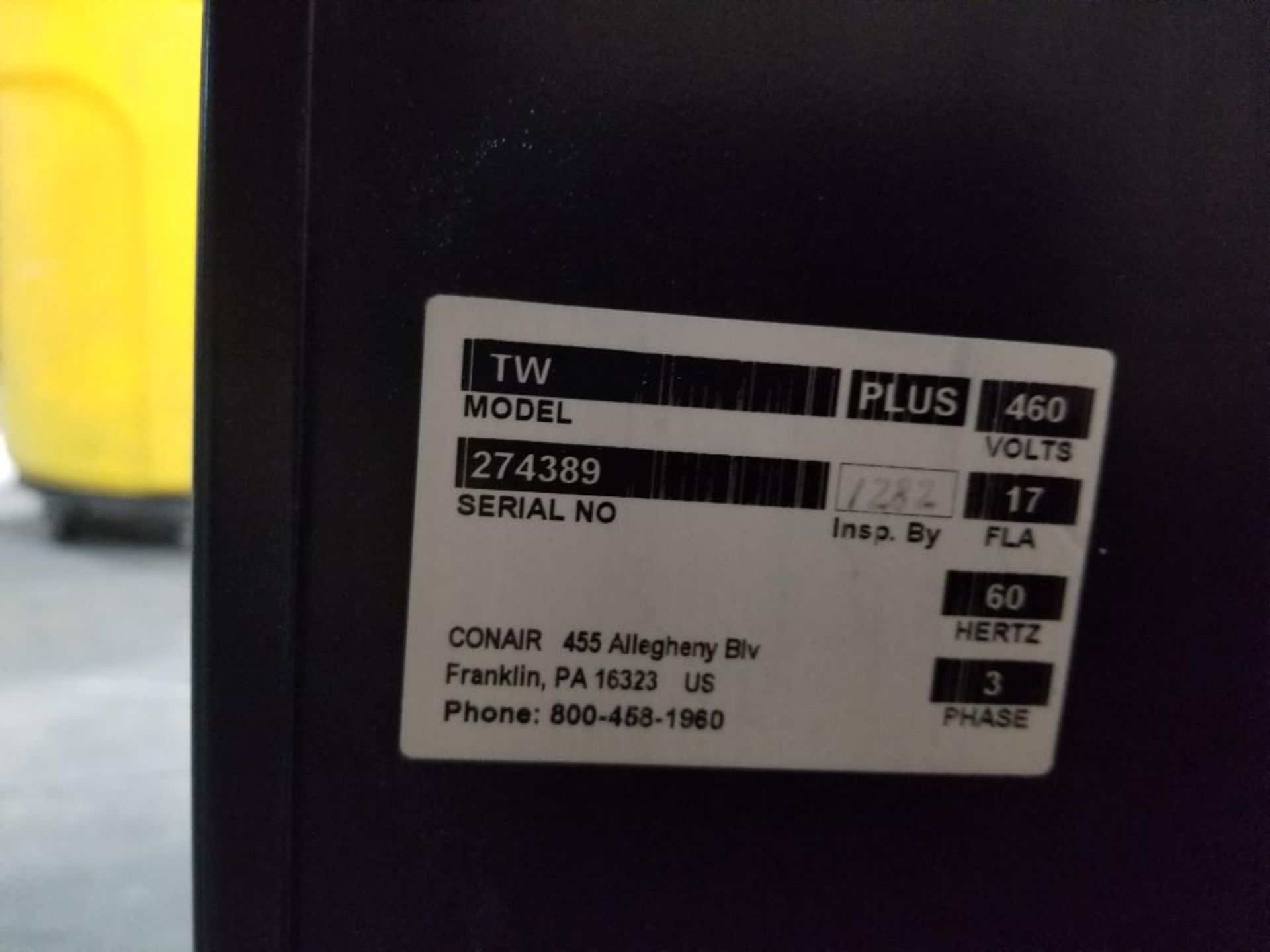 Conair Thermolator TW-PLUS. 3PH 460V. - Bild 3 aus 7