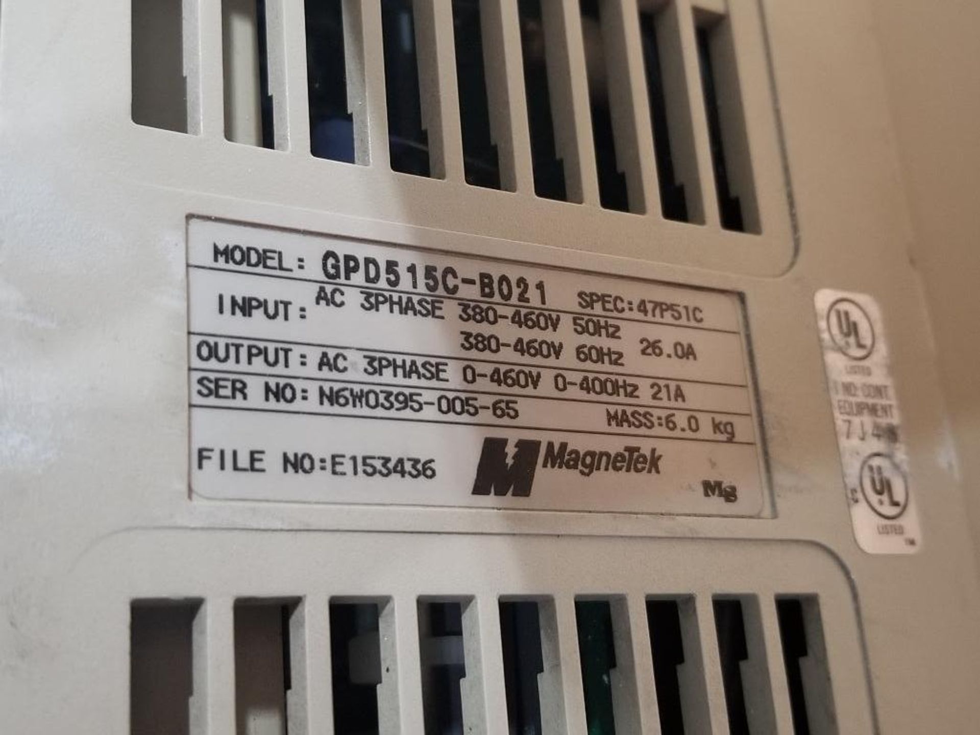 Magnetek GPD-515 drive. GPD515C-B021. - Image 6 of 8