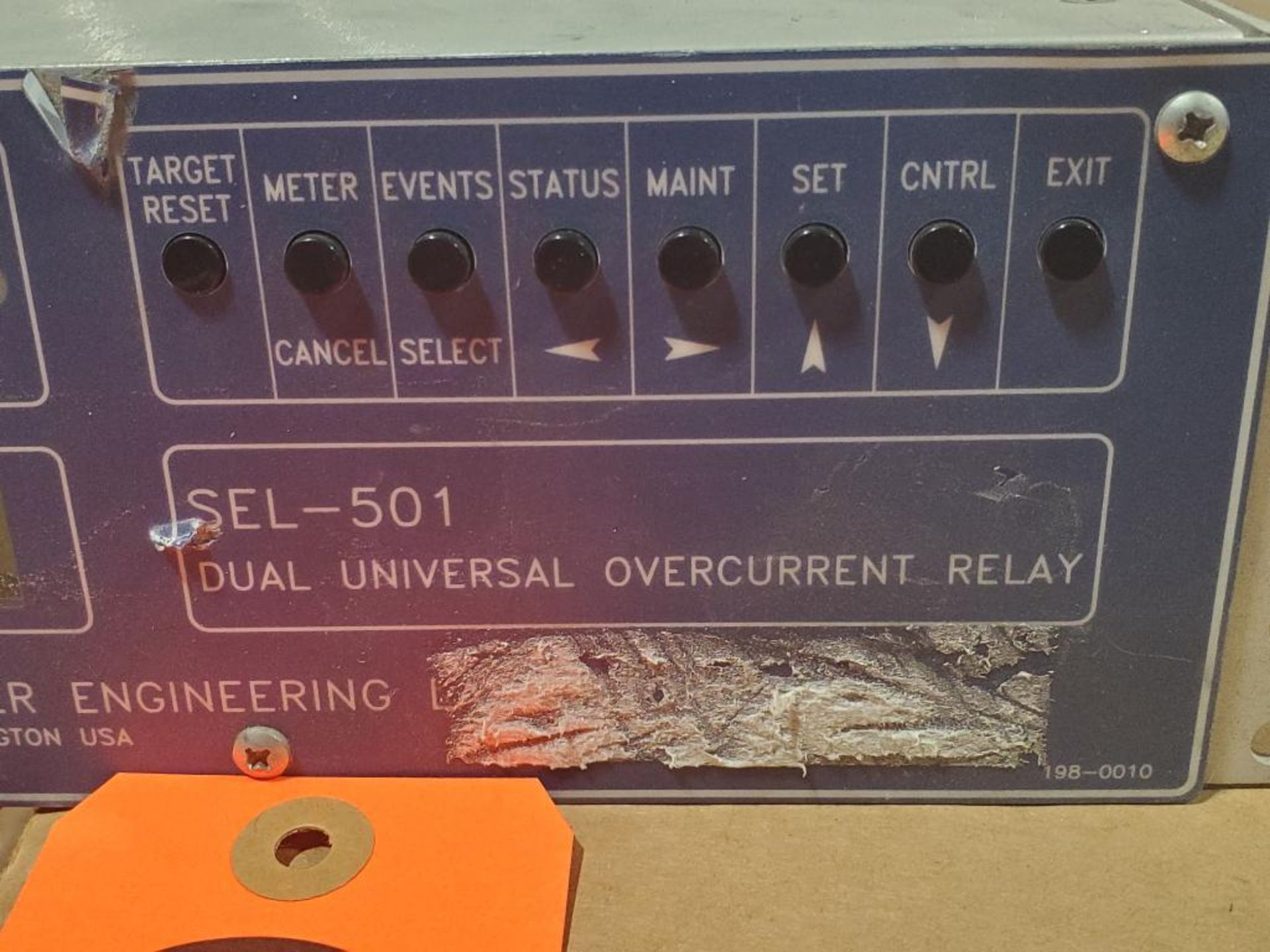 SEL Schweitzer Engineering Laboratories SEL-501 dual overcurrent relay. P/N: 501000-4X561XXB. - Image 3 of 5