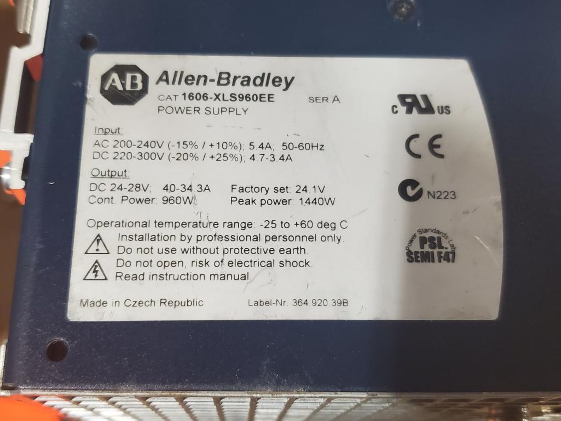 Qty 2 - Allen Bradley 1606-XLS power supply. - Image 5 of 6