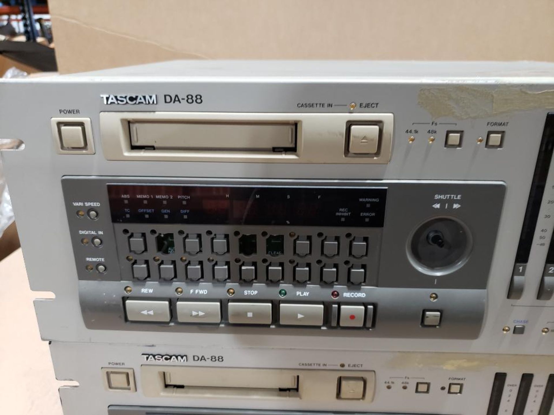 Qty 2 - TASCAM DA-88 8CH digital recorder / reproducer. 120VAC. - Image 2 of 8