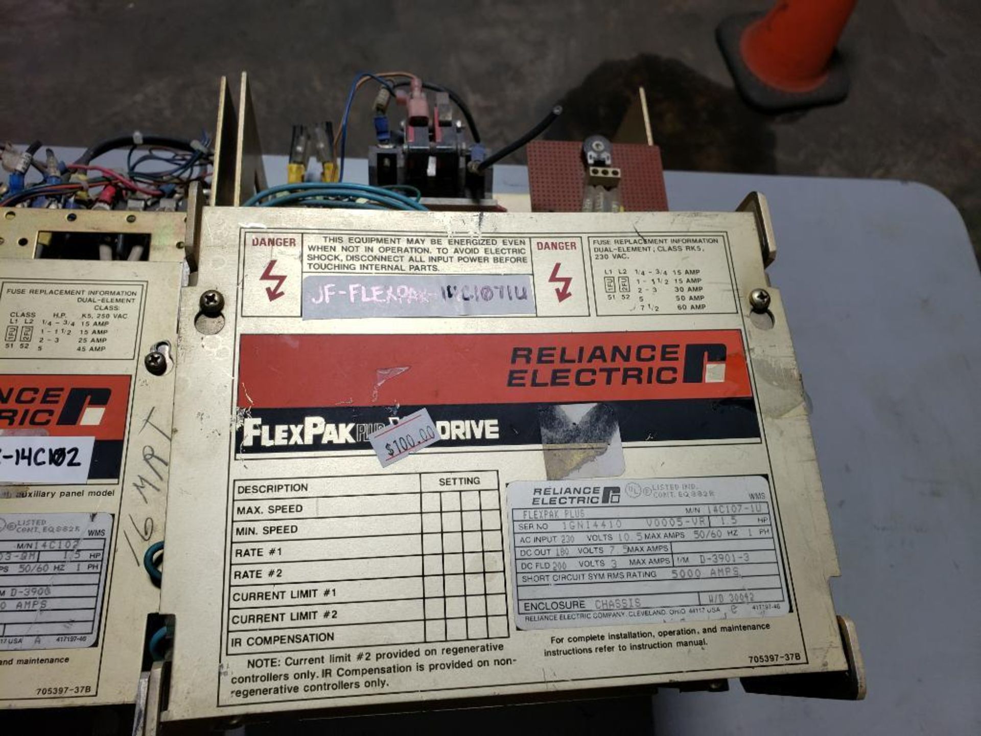 Qty 4 - Reliance Electric flexpak plus drive. Part number 14C102. - Image 8 of 9