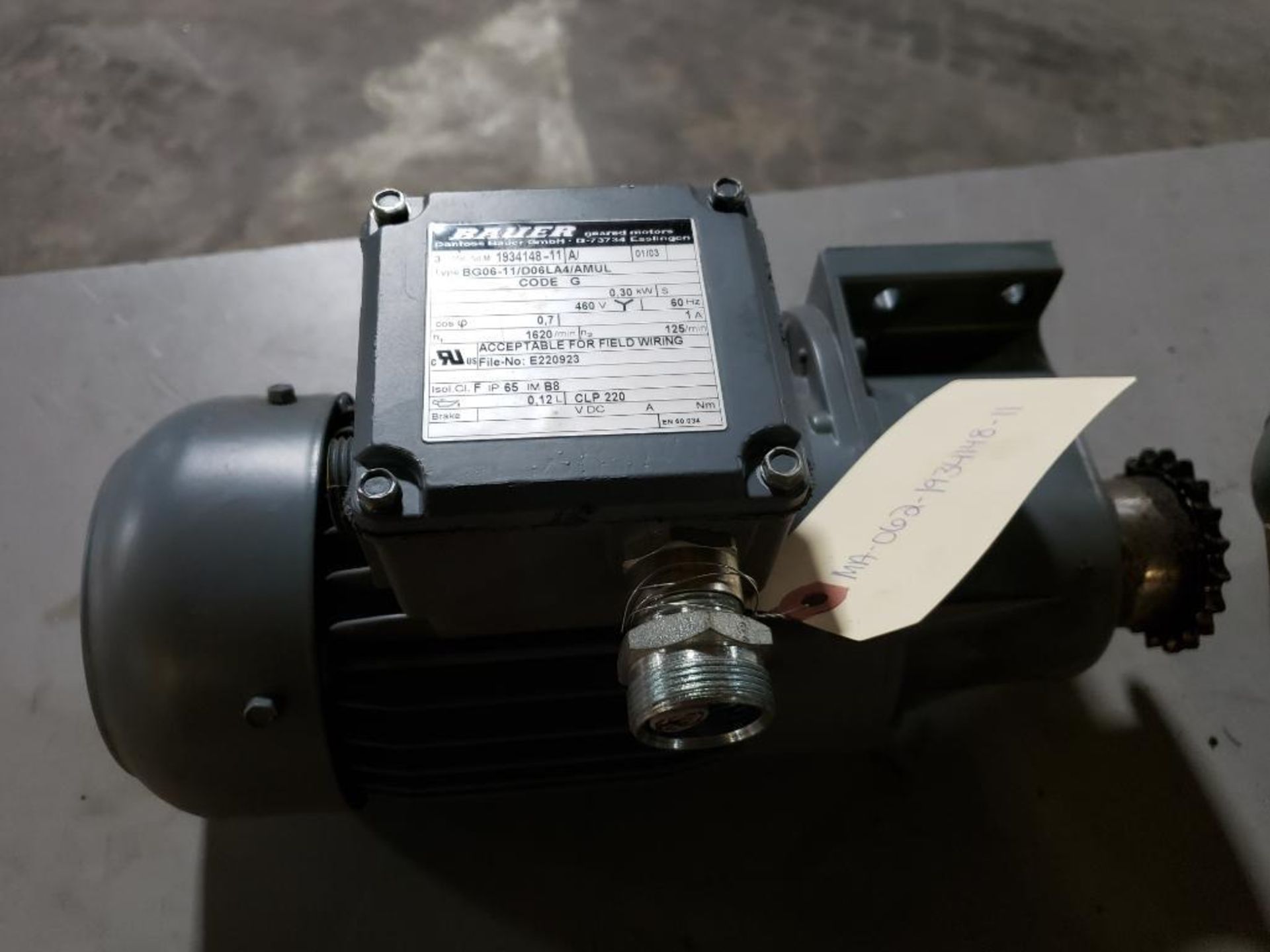 Qty 3 - Bauer gear motors. Type BG06-11/D06LA4/AMUL. - Image 2 of 5