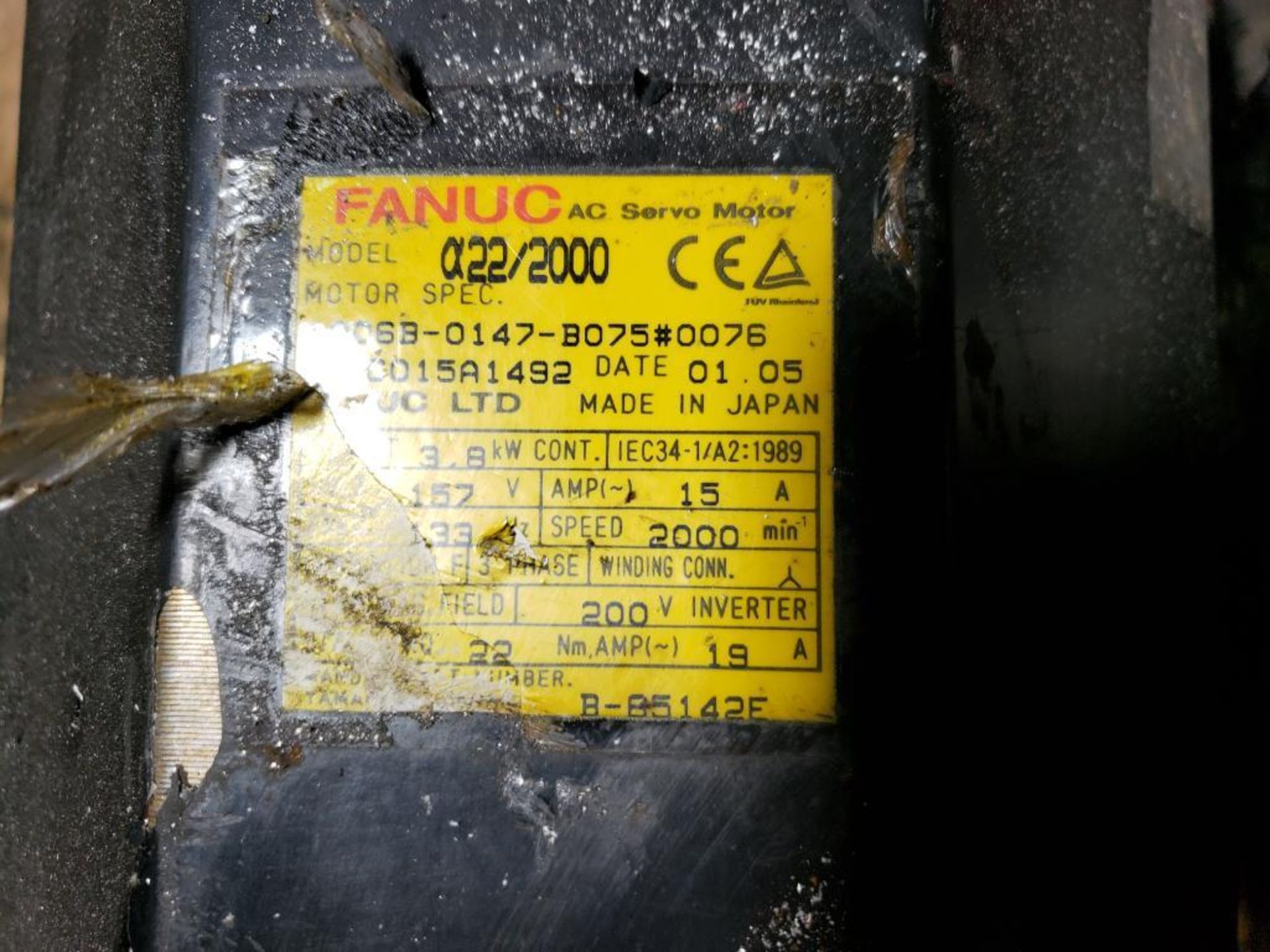 Fanuc AC servo motor. Part number A06B-0147-B075. - Image 2 of 4