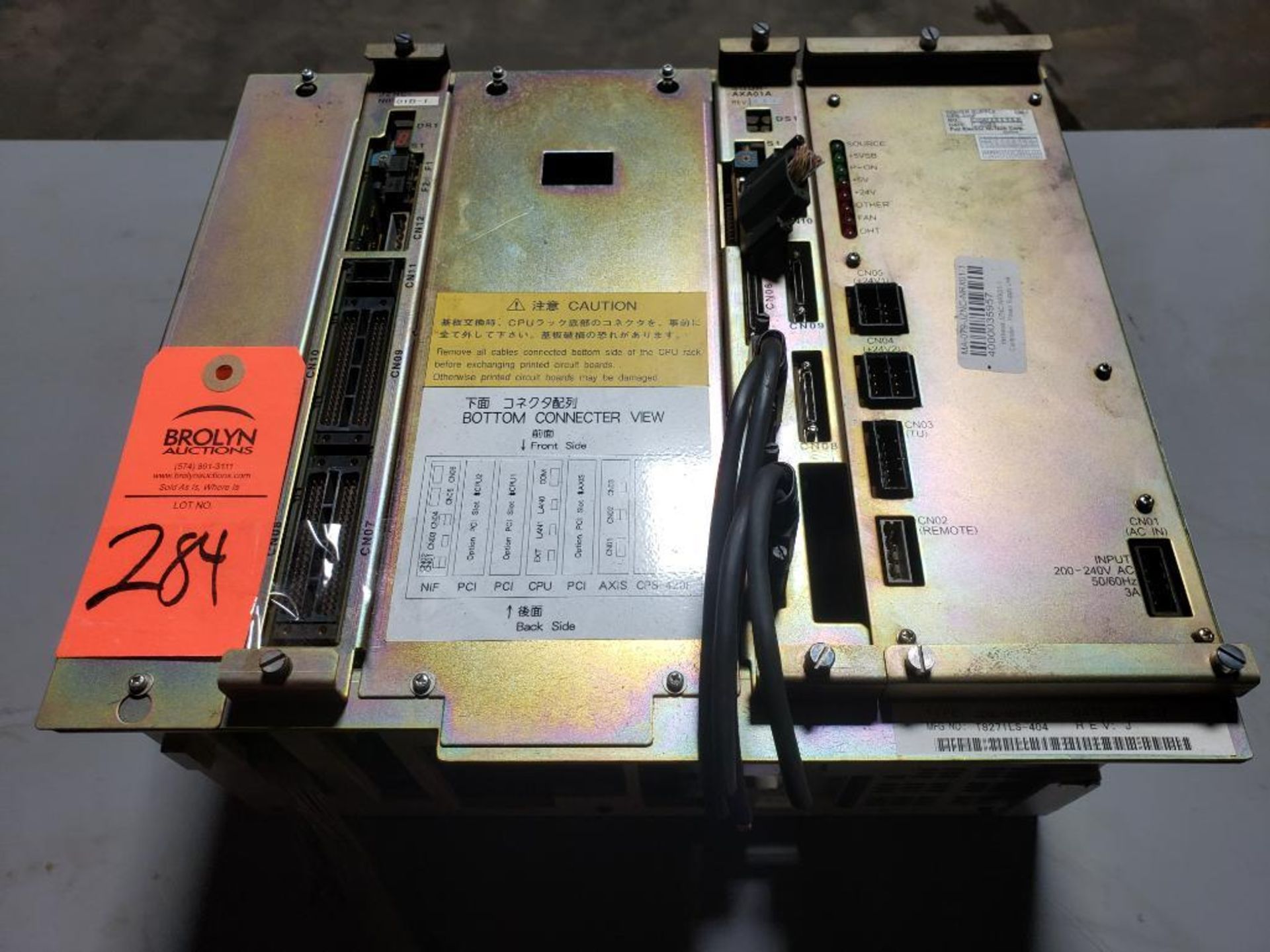 Yaskawa PLC rack. Includes JZNC-NIF01-1, SGDR-AXA01A, JZNC-NRK01-1, and CPS-420F. - Image 4 of 7