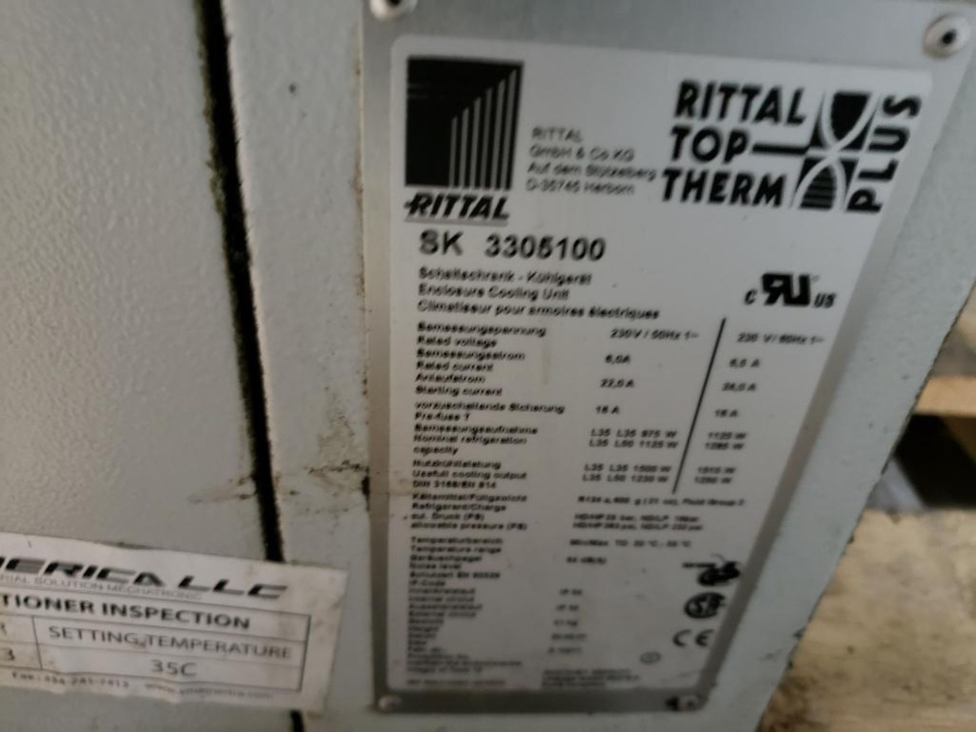 Rittal electronic enclosure air conditioner. Model number SK-3305100. - Image 3 of 3