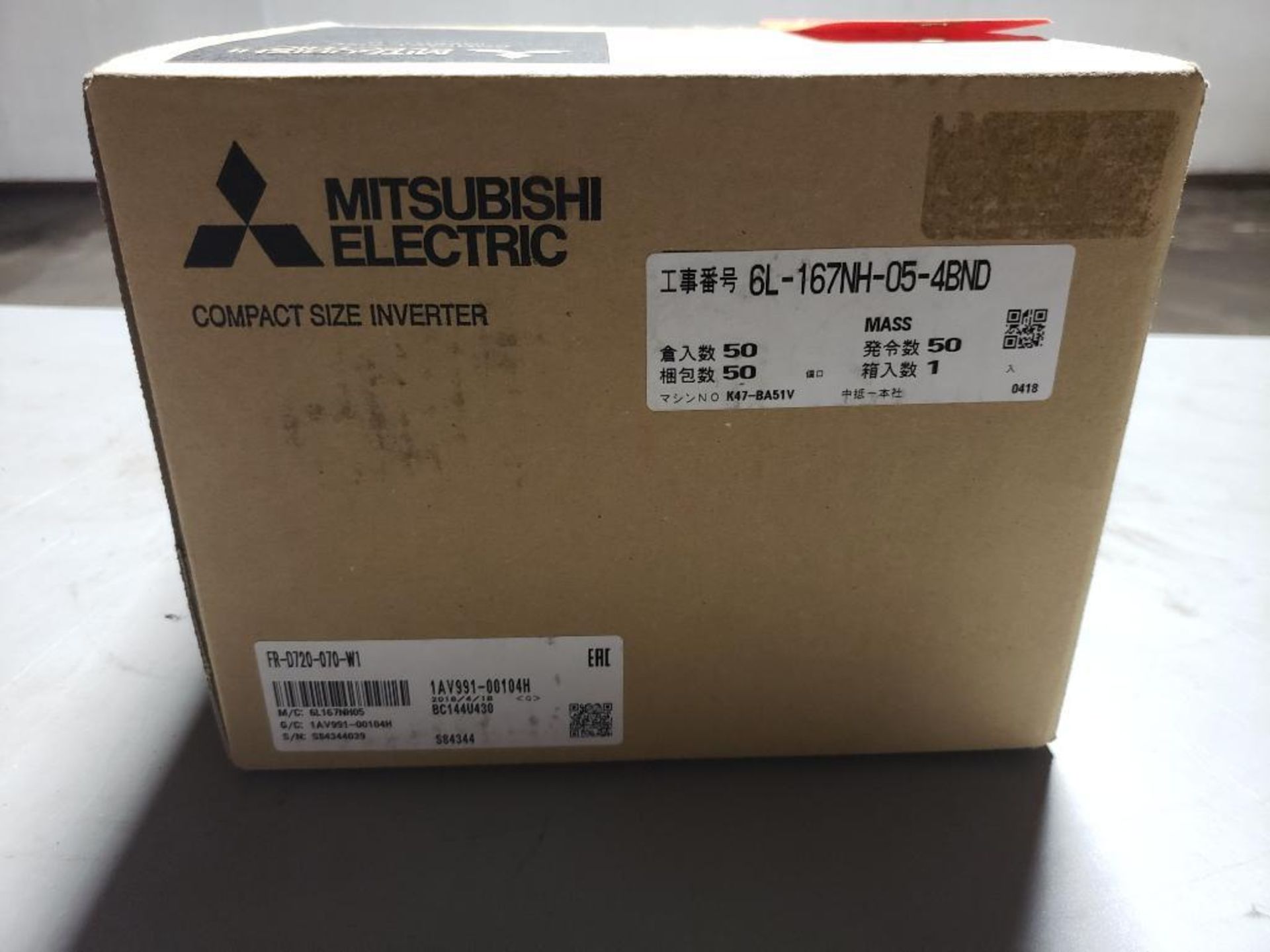 Mitsubishi inverter drive. Part number FR-D720-070-W1. New in box. - Image 2 of 3