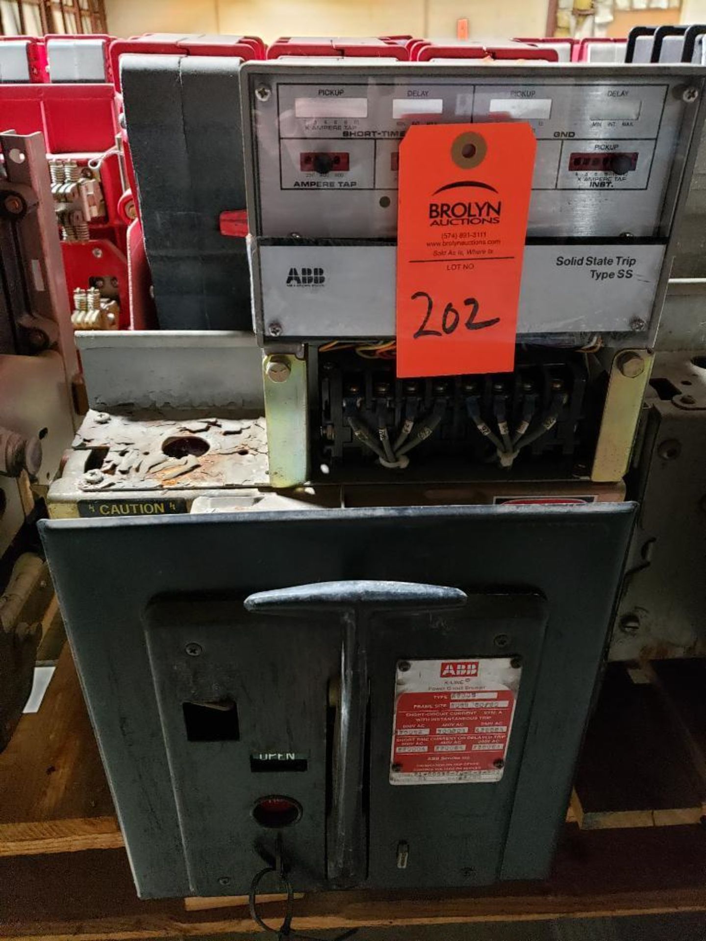 600 amp ABB power circuit breaker. Type K600S.