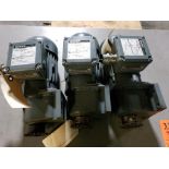 Qty 3 - Bauer gear motors. Type BG06-11/D06LA4/AMUL.