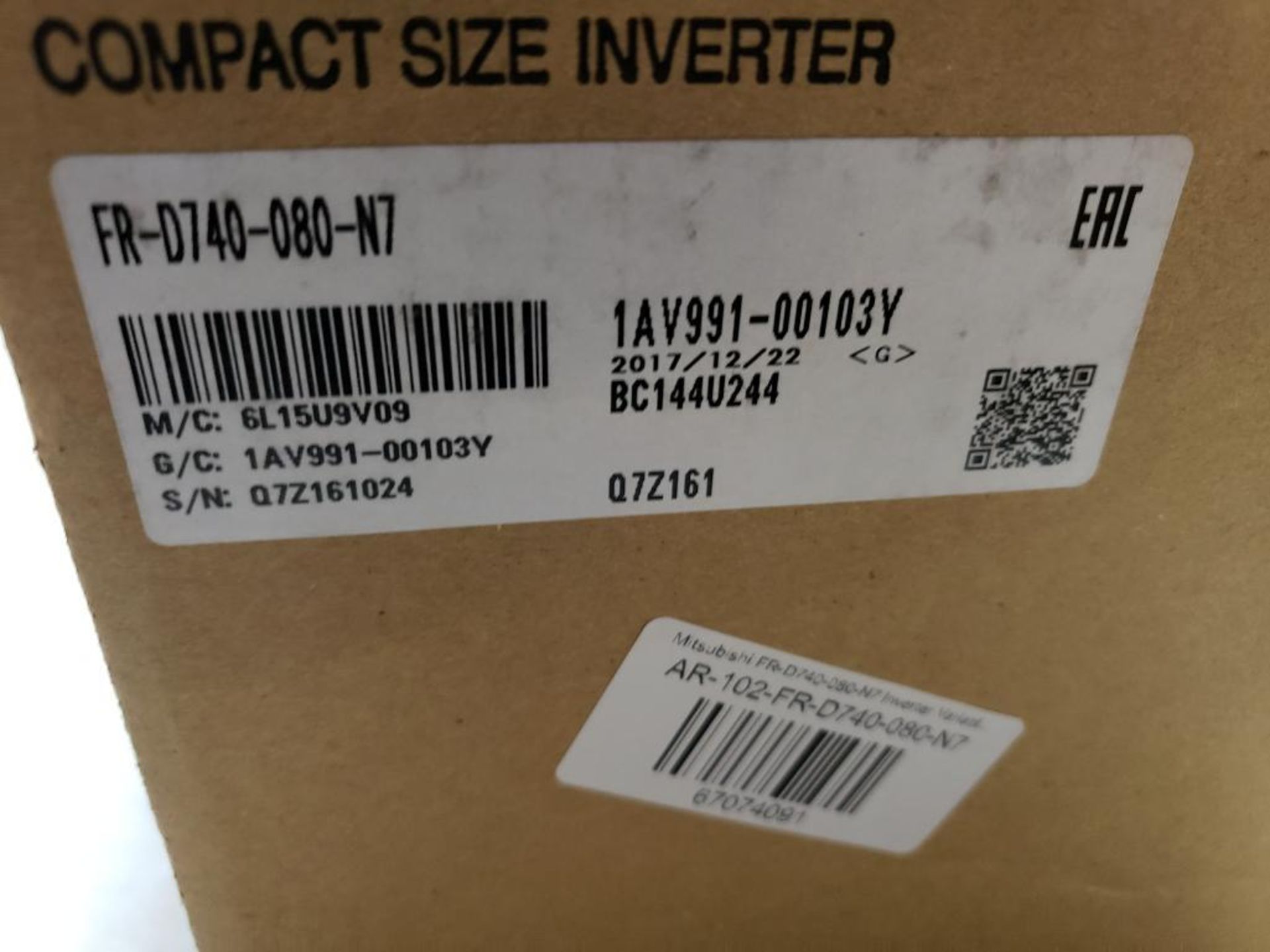 Mitsubishi inverter drive. Part number FR-D740-080-N7. New in box. - Image 3 of 5