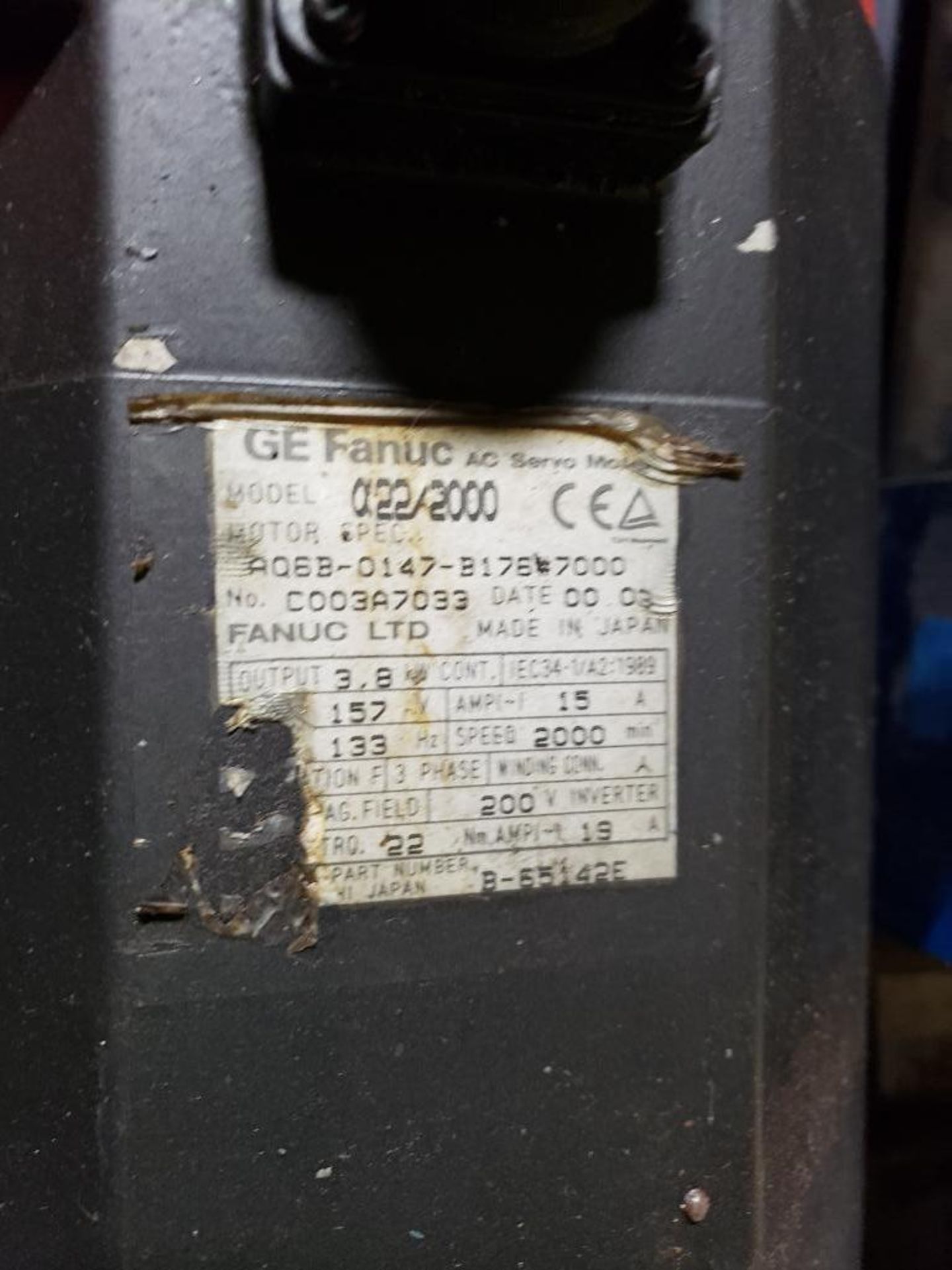 Fanuc AC servo motor. Part number A06B-0147-B176. - Image 2 of 3