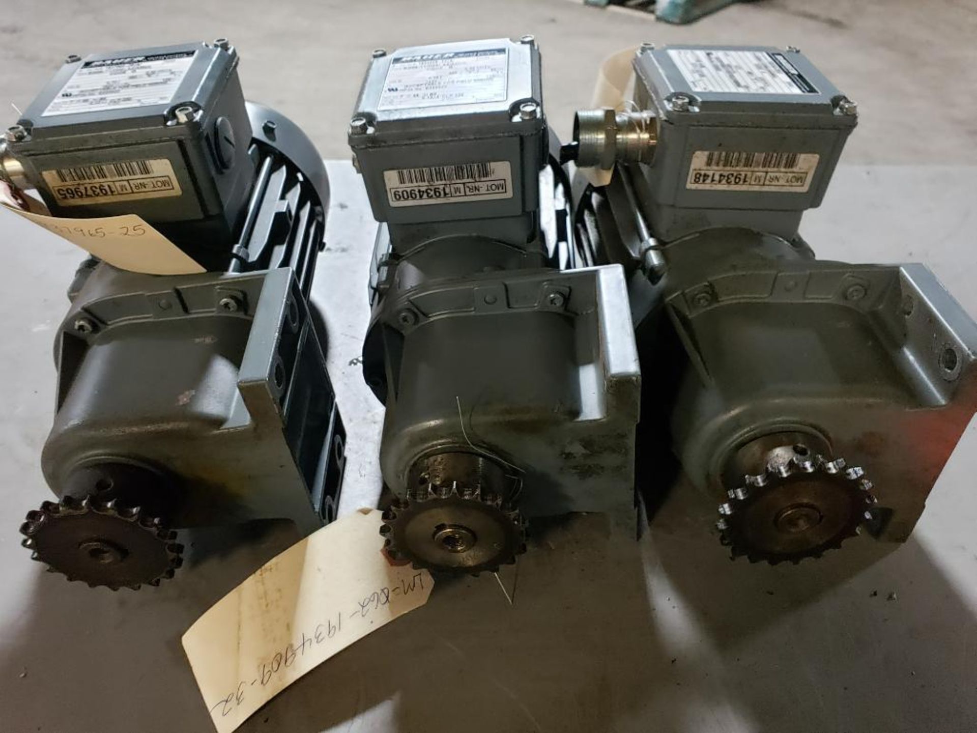 Qty 3 - Bauer gear motors. Type BG06-11/D06LA4/AMUL. - Image 4 of 4