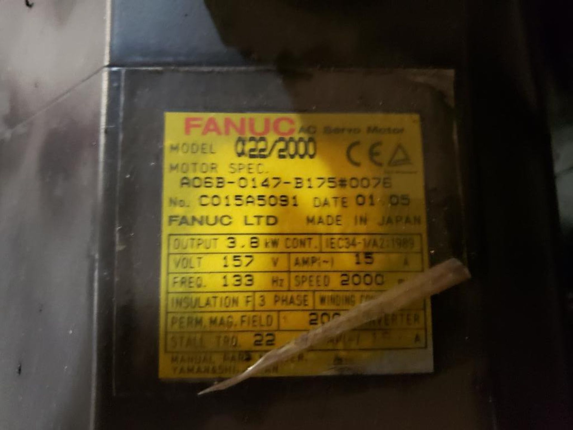 Fanuc AC servo motor. Part number A06B-0147-B175. - Image 2 of 2