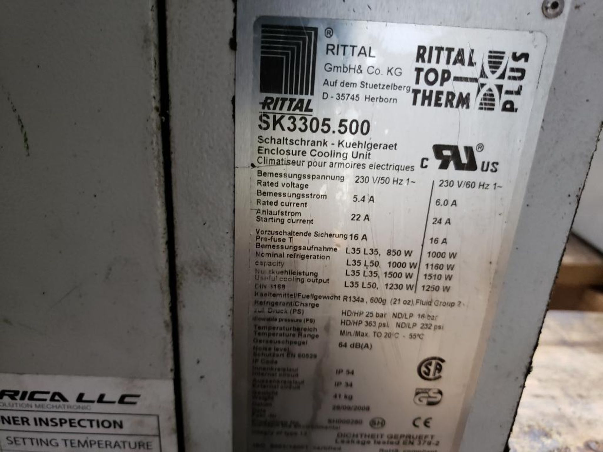 Rittal electronic enclosure air conditioner. Model number SK-3305.500. - Image 3 of 4