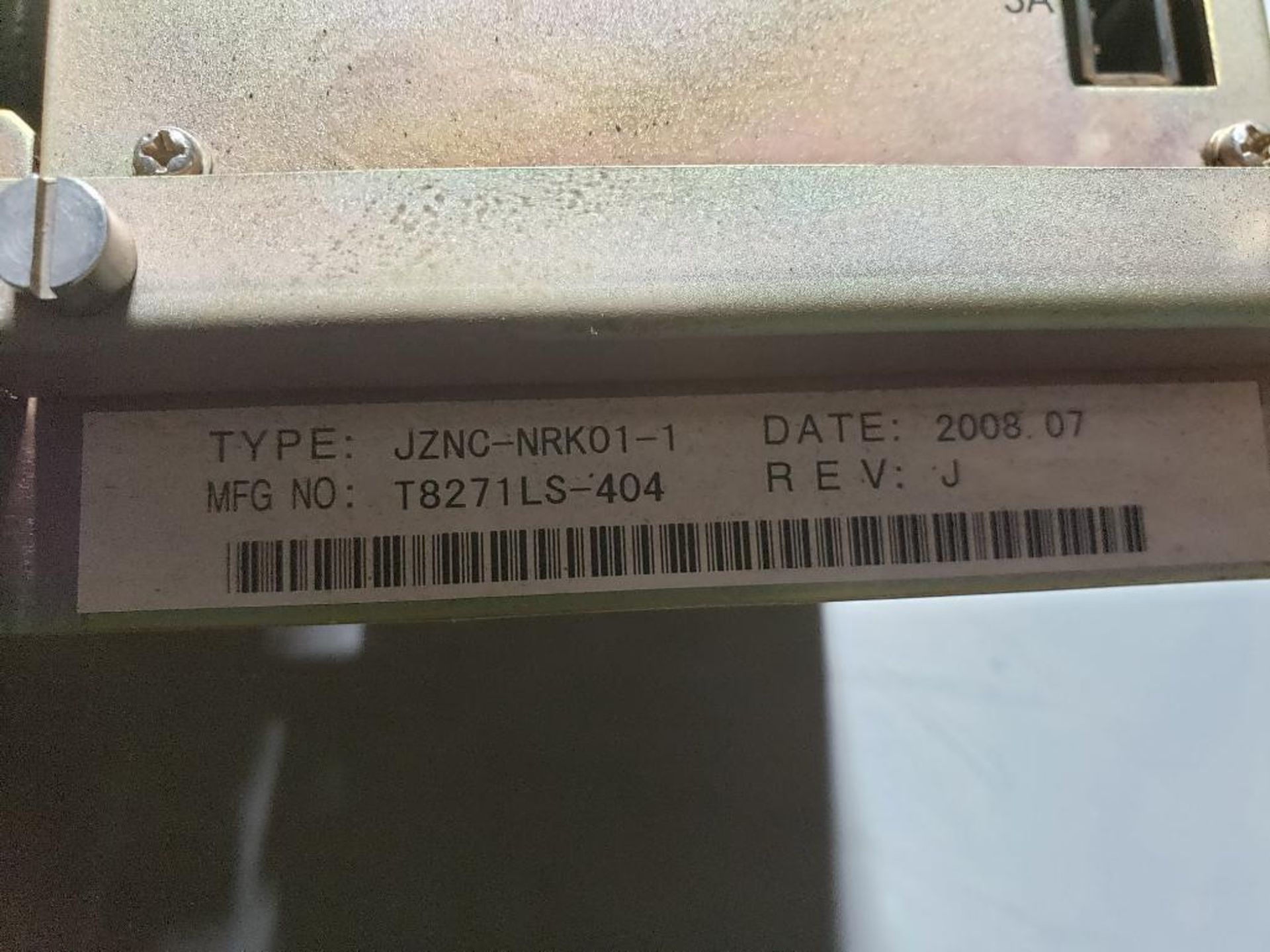 Yaskawa PLC rack. Includes JZNC-NIF01-1, SGDR-AXA01A, JZNC-NRK01-1, and CPS-420F. - Image 6 of 7