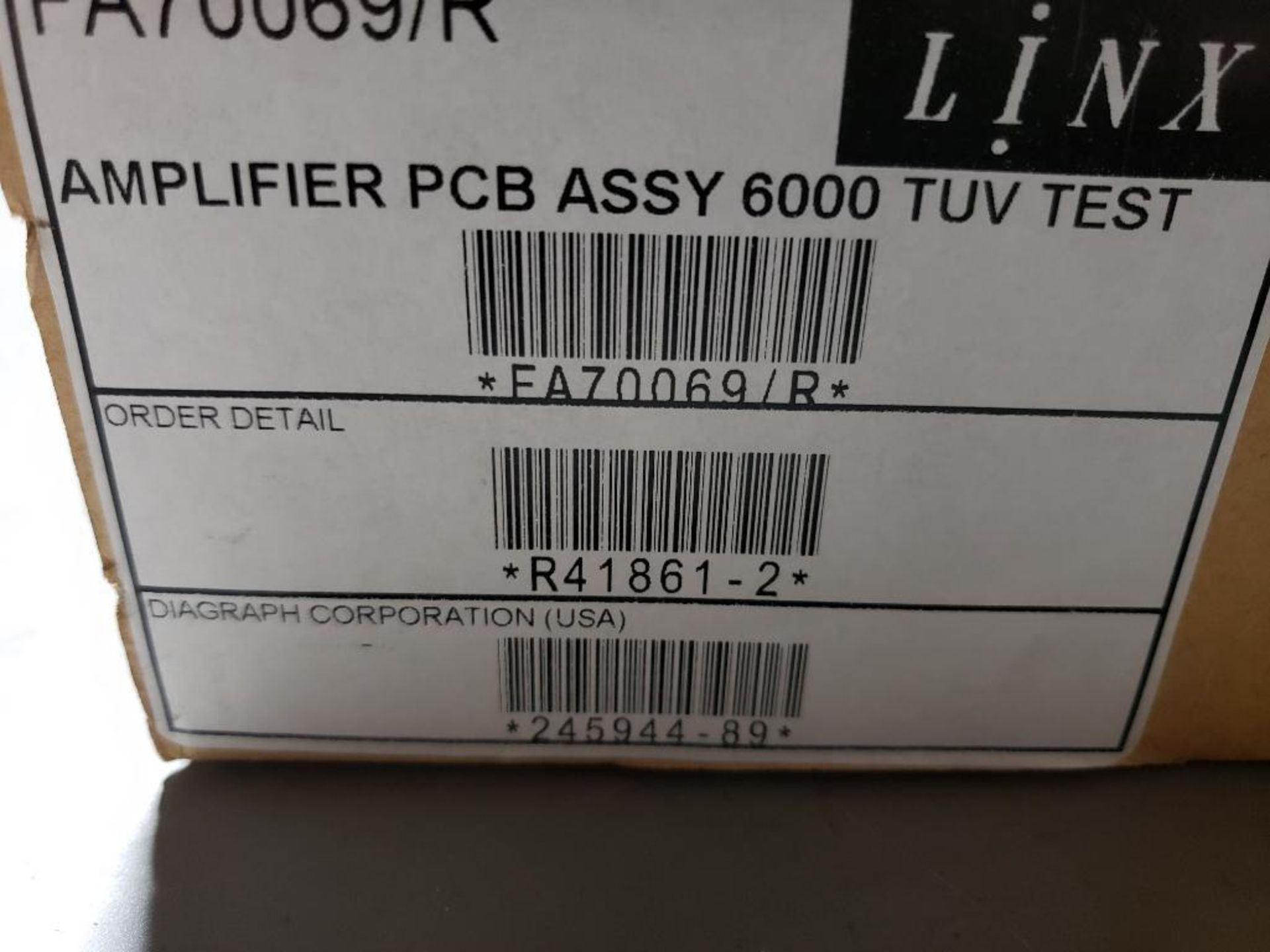 Linx amplifier PCB assembly. Model 6000 TUV. New in box. - Image 3 of 4