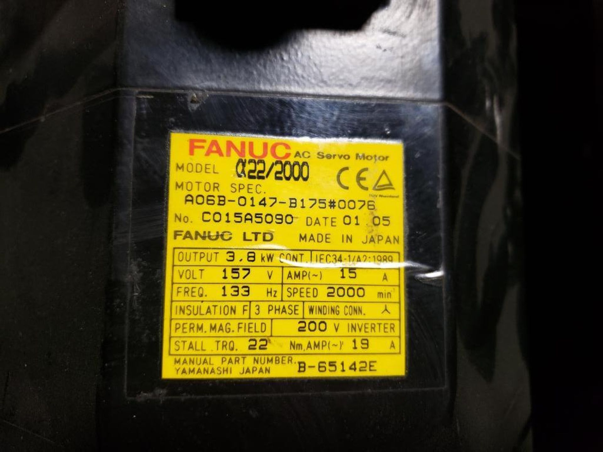 Fanuc AC servo motor. Part number A06B-0147-B175. - Image 2 of 4