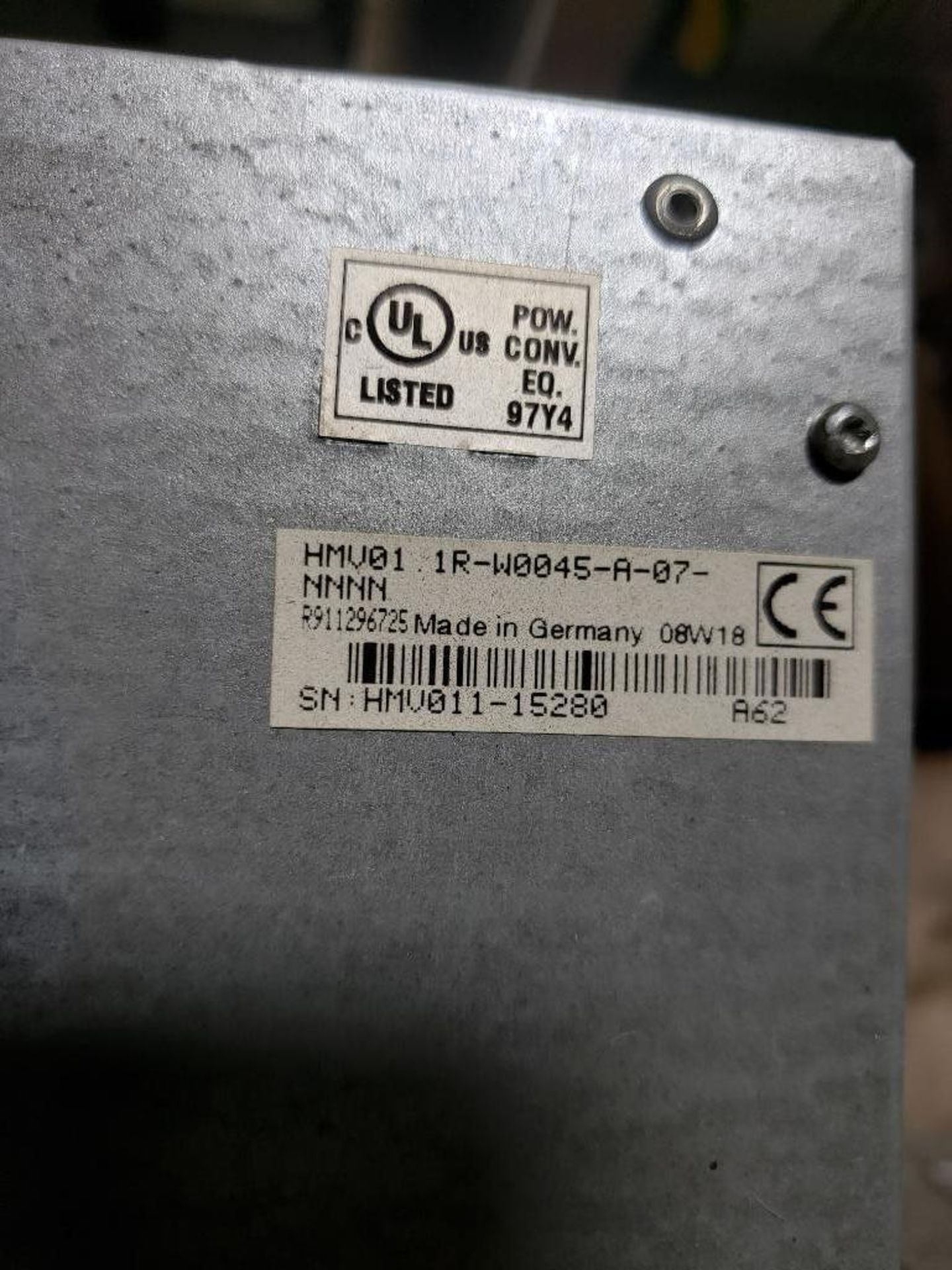 Rexroth IndraDrive M drive. Model number MHV01.1R-W0045. - Image 5 of 6