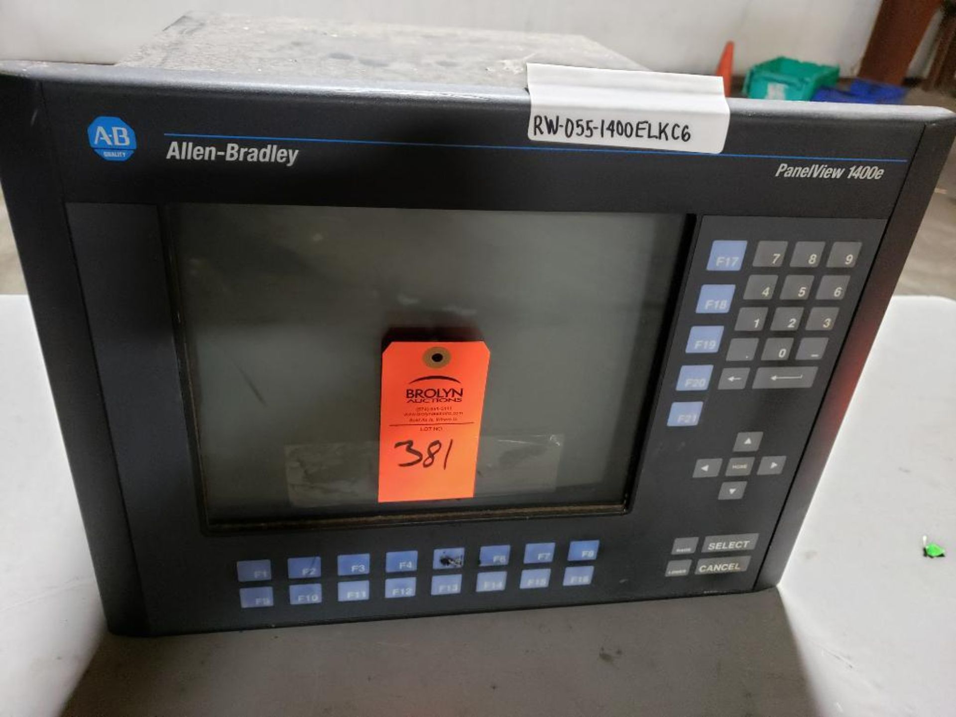 Allen Bradley Panelview 1400e HMI. Catalog number 2711E-K14C6X.