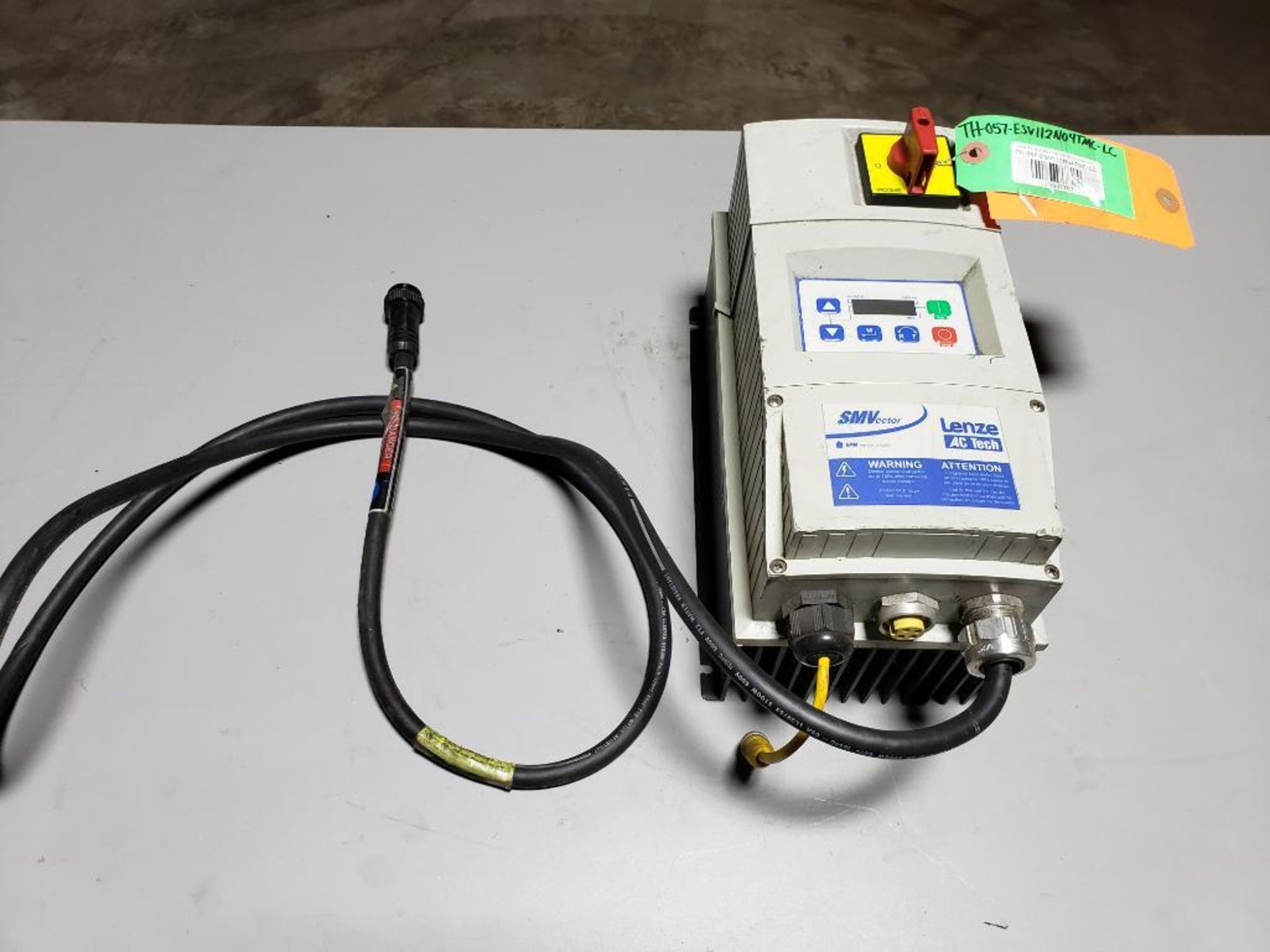 Lenze AC Tech SMVector drive. Part number ESV112N04TMC.