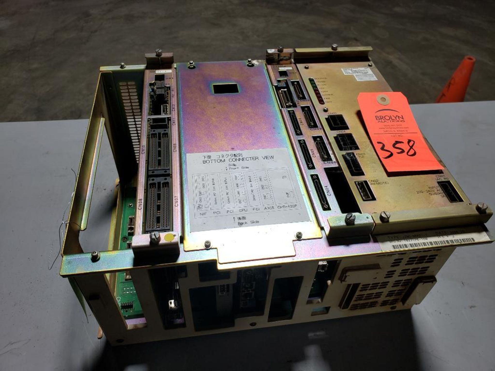 Yaskawa PLC rack. Includes JZNC-NIF01-1, SGDR-AXA01A, JZNC-NRK01-1, and CPS-420F.