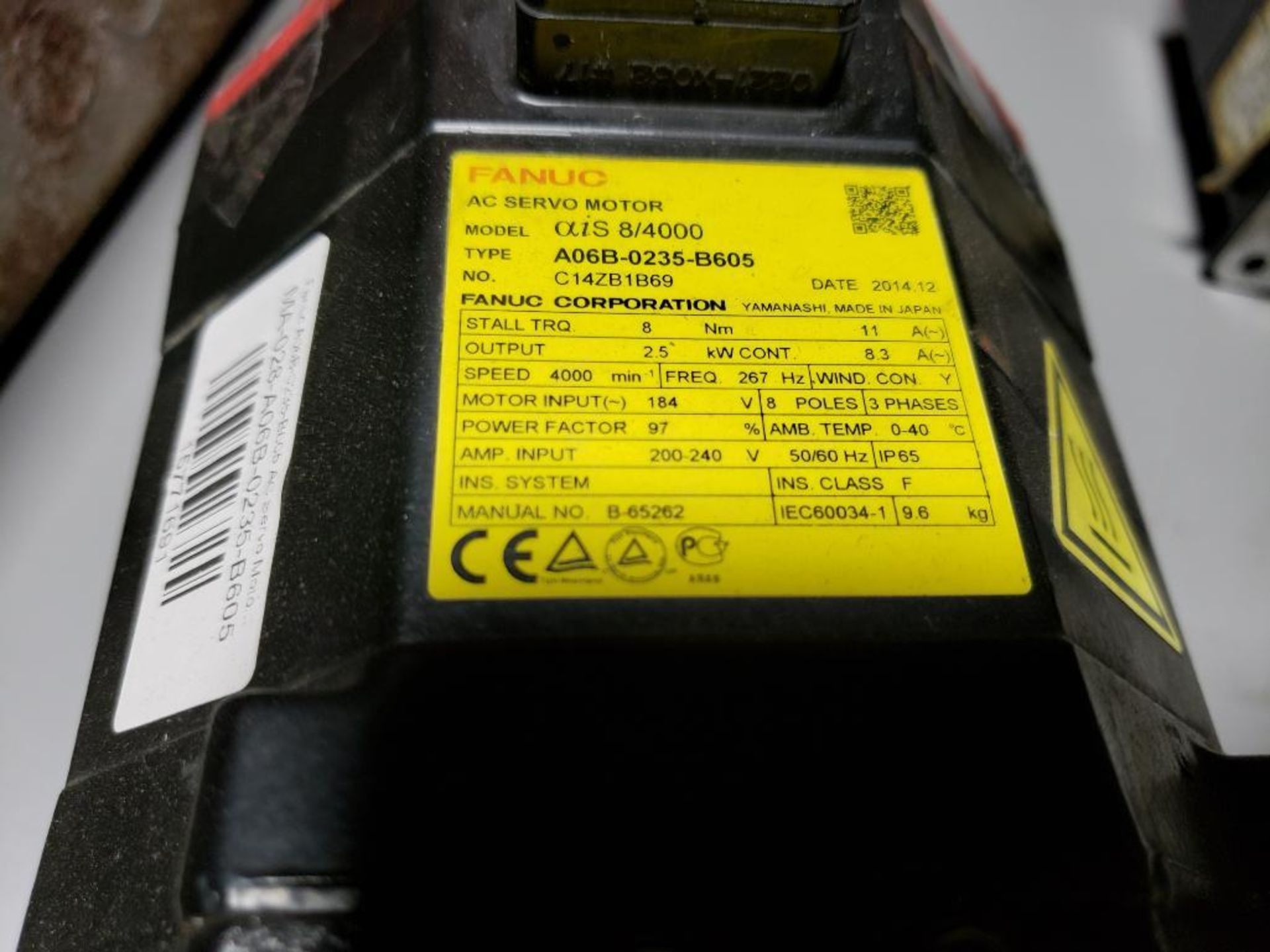 Fanuc AC servo motor. Part number A06B-0235-B605. - Image 2 of 3