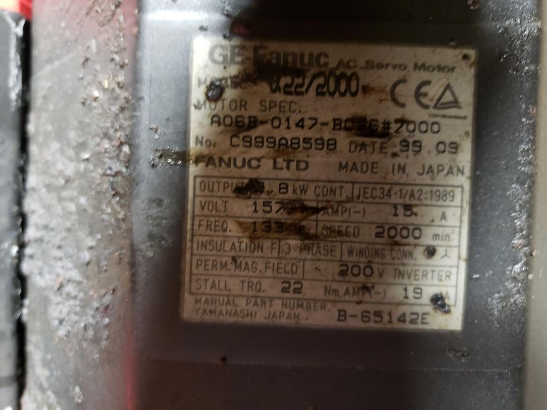 Fanuc AC servo motor. Part number A06B-0147-B076. - Image 2 of 2