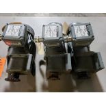 Qty 3 - Bauer gear motors. Type BG06-11/D06LA4/AMUL.