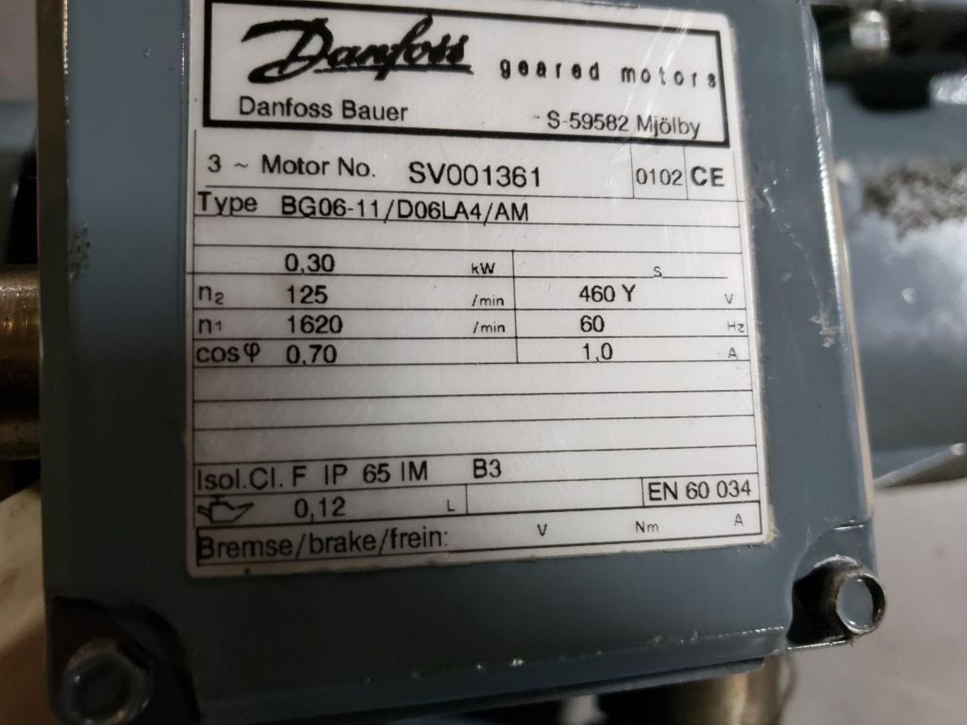 Qty 3 - Bauer gear motors. Type BG06-11/D06LA4/AMUL and BG06-11/D06LA4/AM. - Image 8 of 8