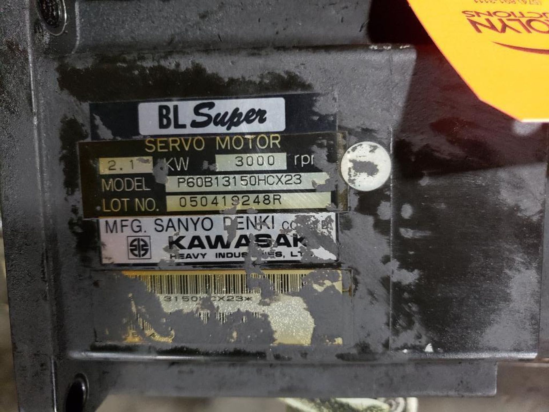 Qty 3 - Kawasaki servo motor. Series BL Super. Model P60B13150HCX23. - Image 3 of 3