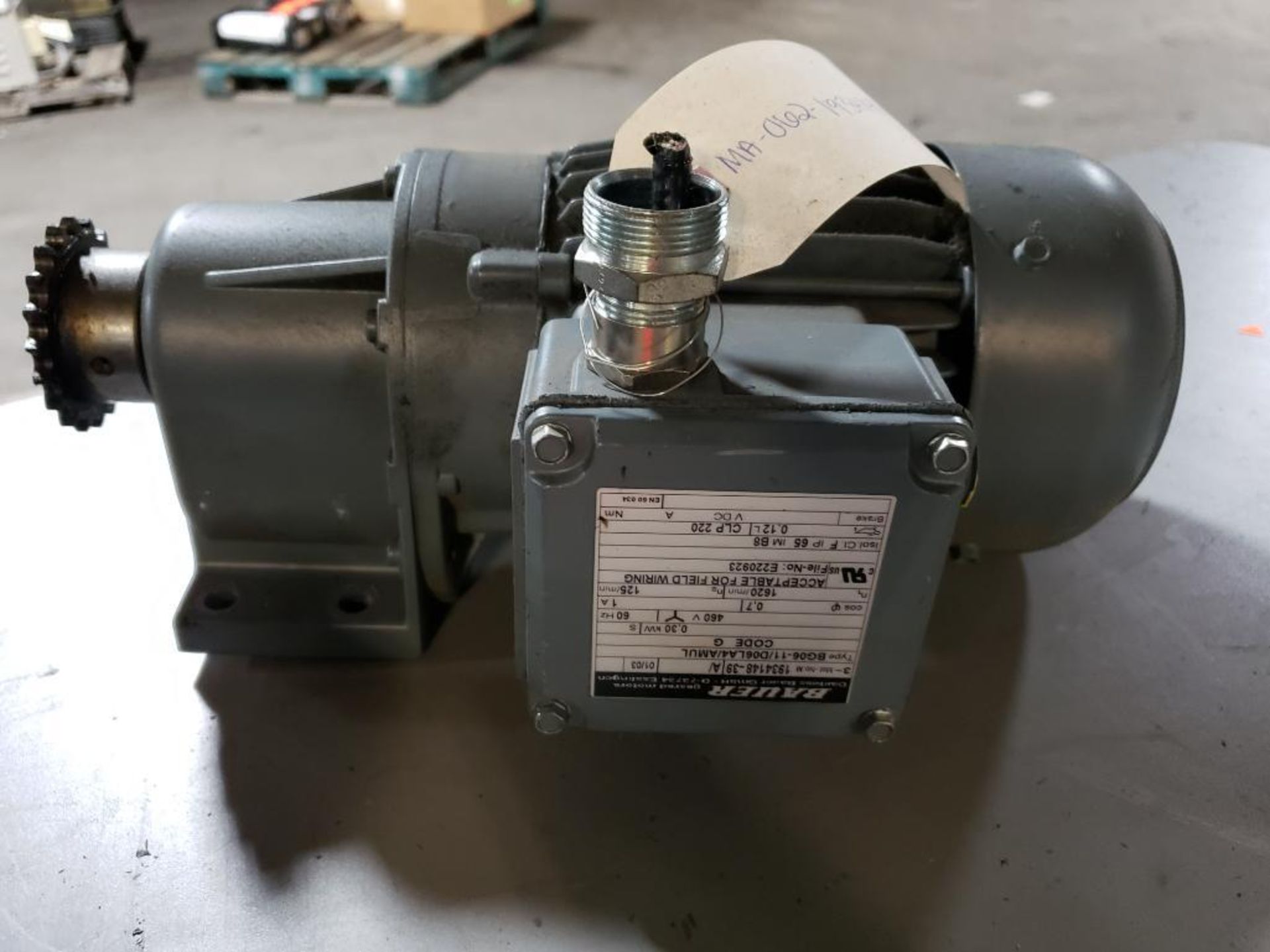 Qty 3 - Bauer gear motors. Type BG06-11/D06LA4/AMUL. - Image 2 of 3