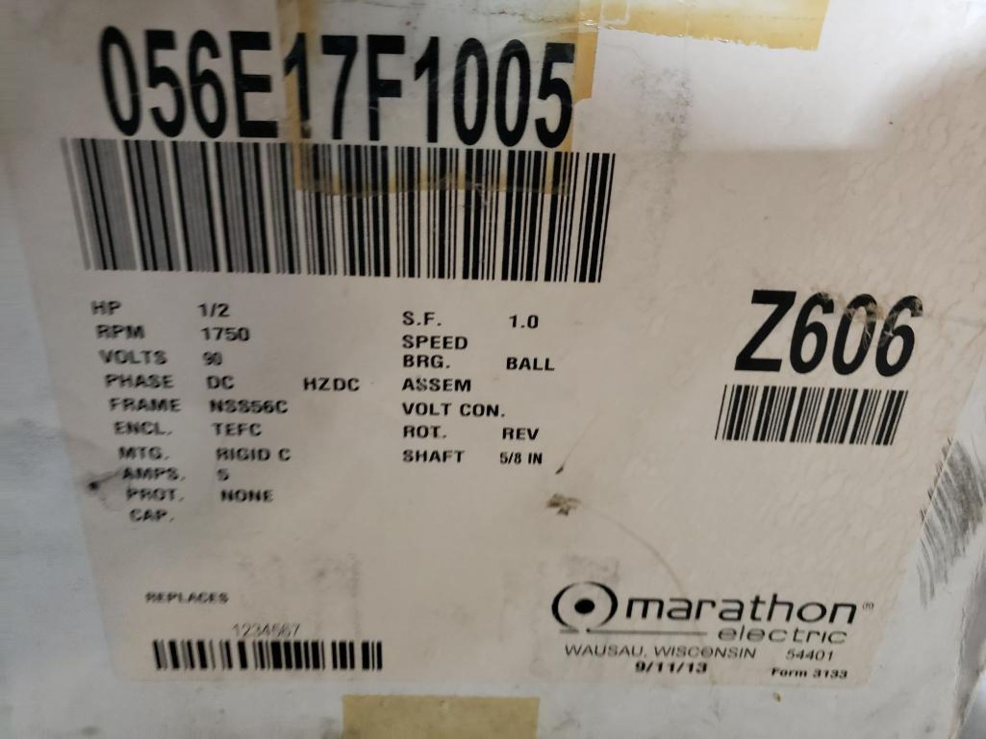Marathon Electric control drive. Part number 056E17F1005. - Image 2 of 2