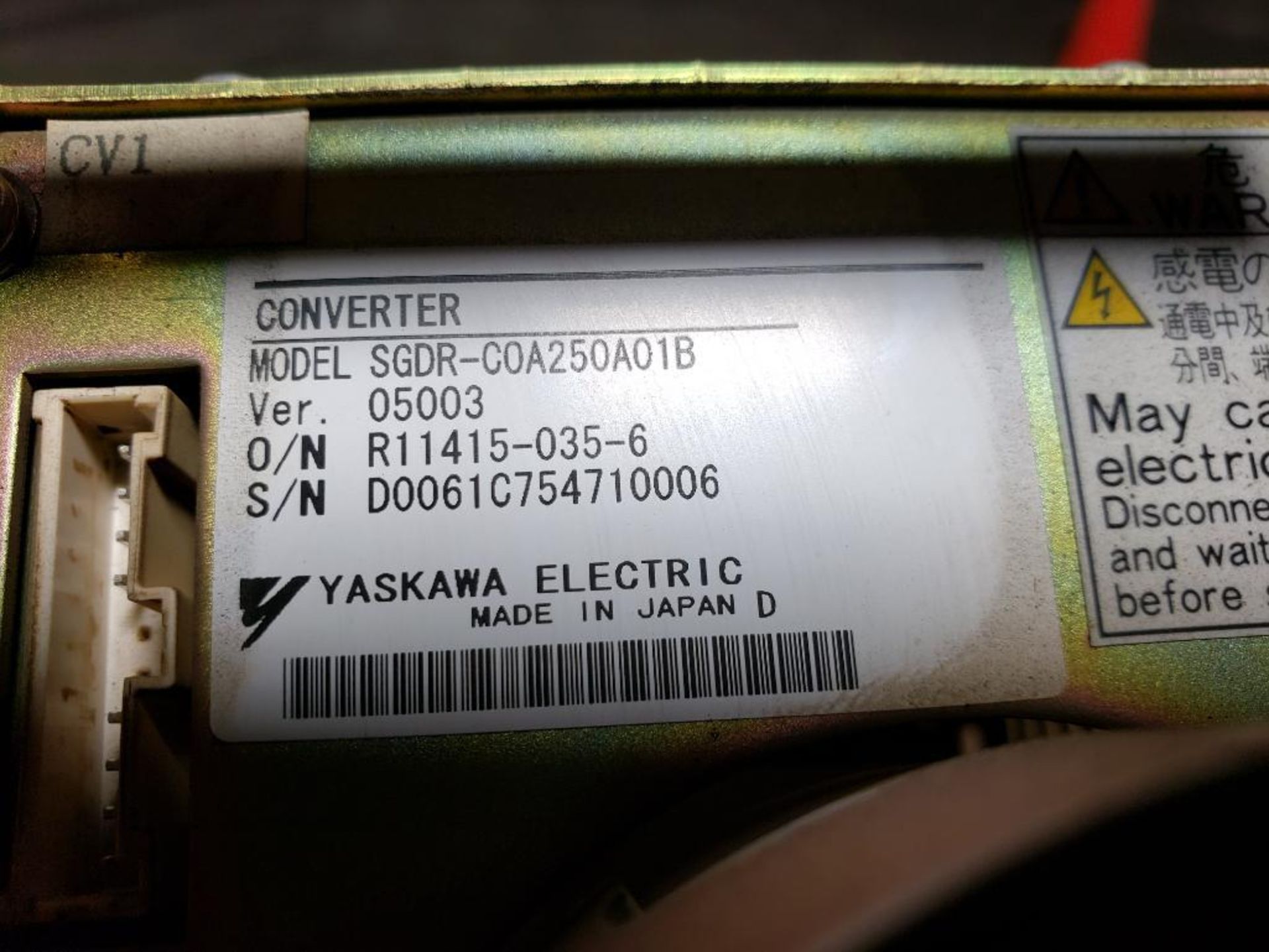 Yaskawa converter. Model SGDR-C0A250A01B. - Image 3 of 3