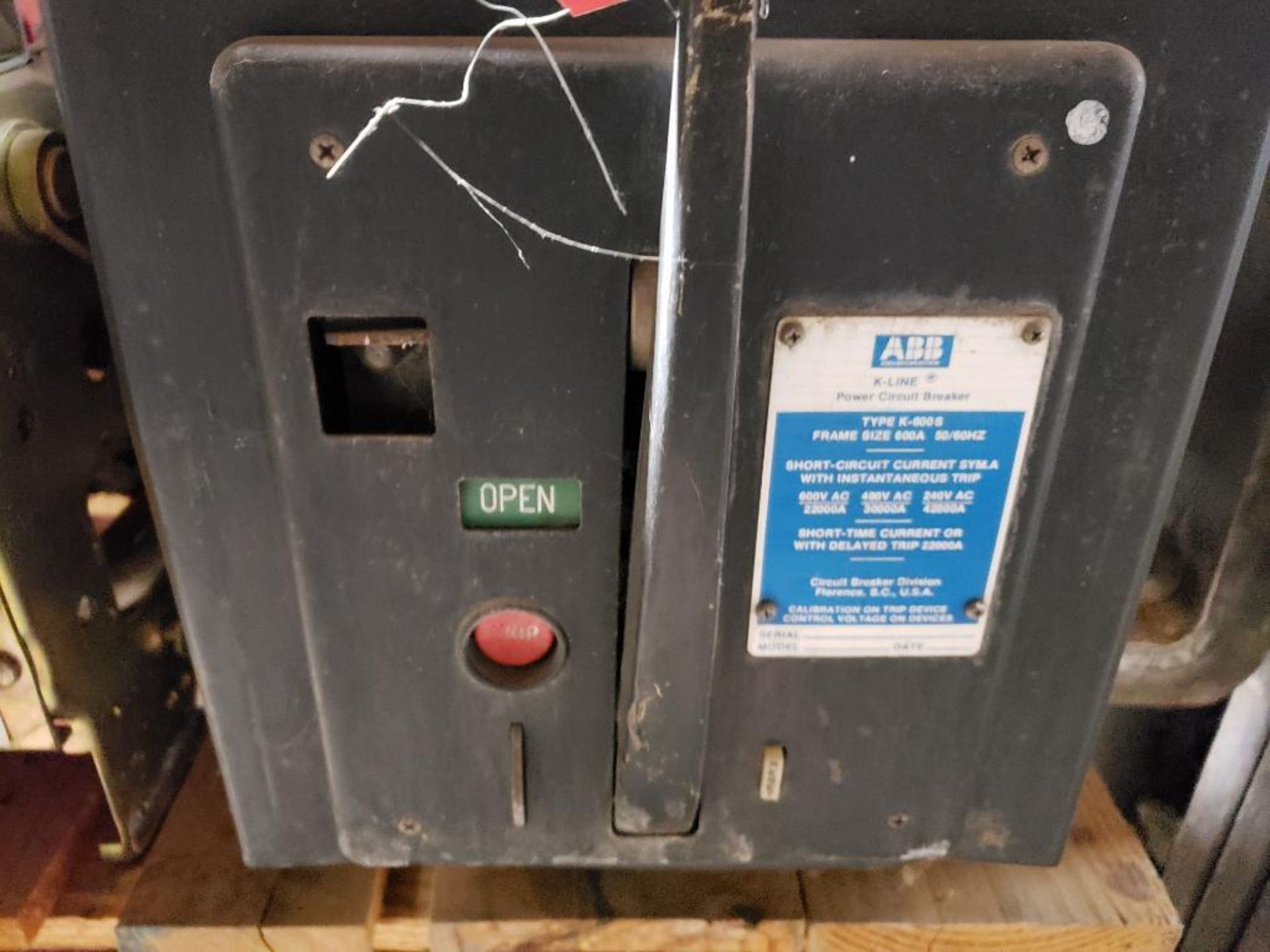 600 amp ABB power circuit breaker. Type K600S. - Image 3 of 7