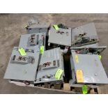 Pallet of assorted MCC buckets with assorted contactors and/or breakers etc.