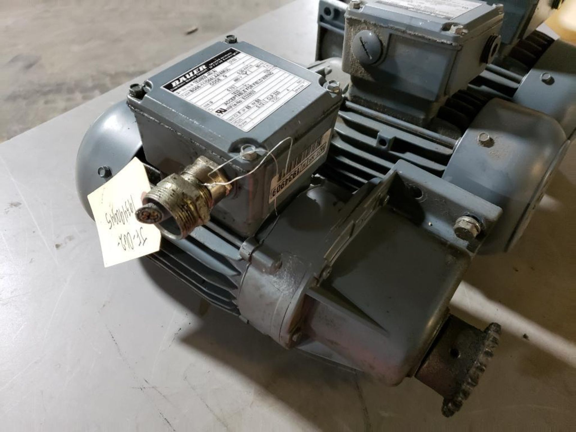 Qty 3 - Bauer gear motors. Type BG06-11/D06LA4/AMUL. - Image 2 of 6