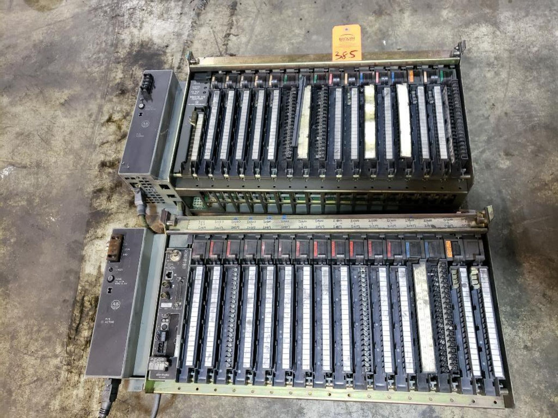 Qty 2 - Allen Bradley 1771 series PLC racks.