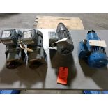 Qty 3 - Bauer gear motors. Type BG06-11/D06LA4/AMUL and BG06-11/D06LA4/AM.